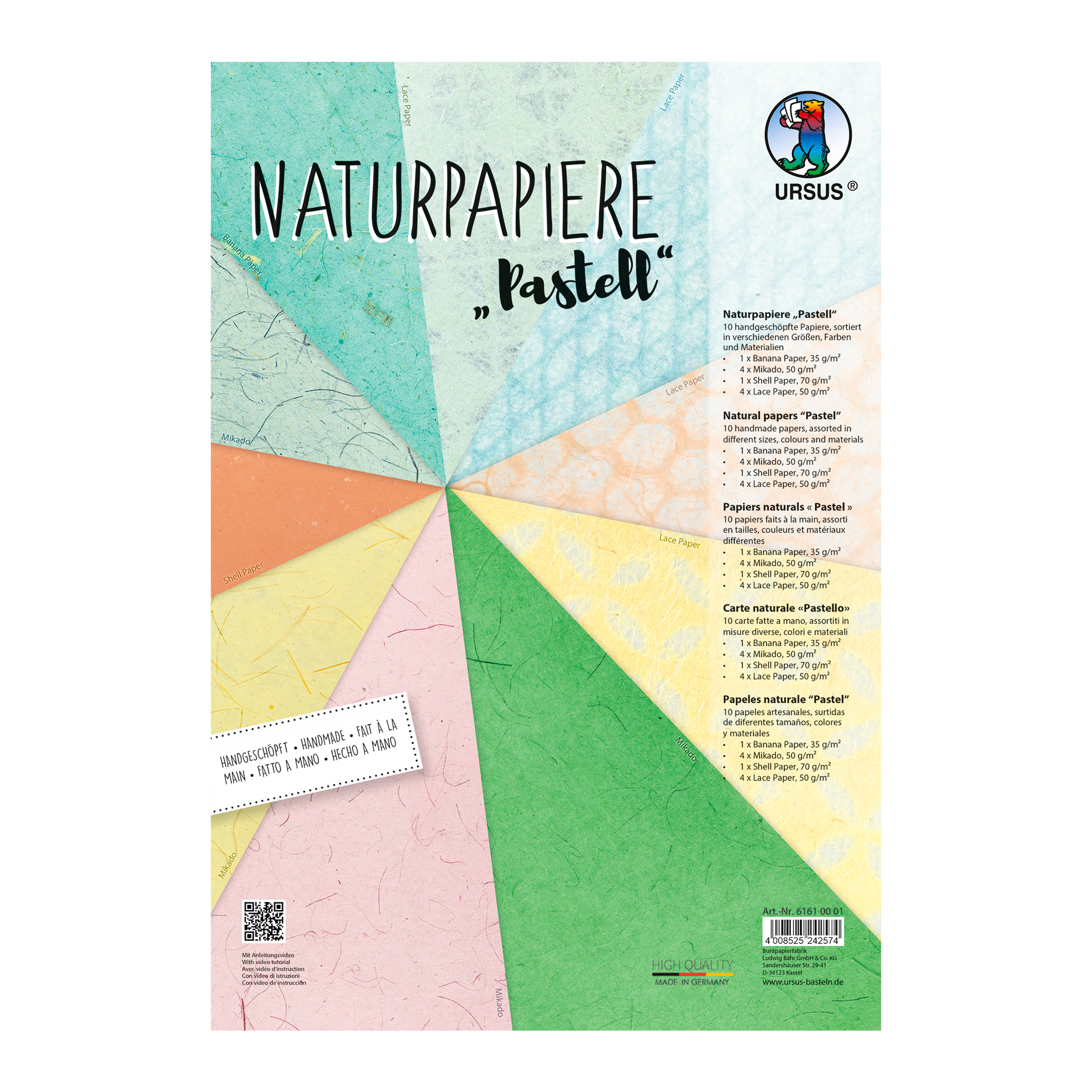 Naturpapier 'Pastell'