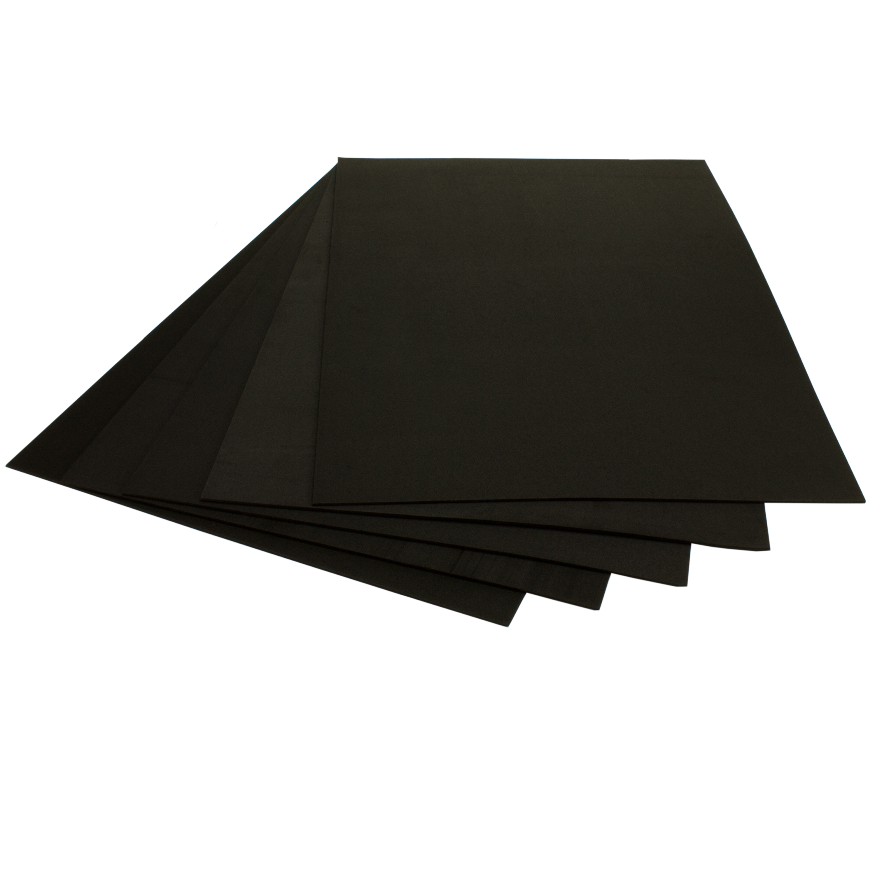Moosgummi-Platten, 5 Stück, schwarz