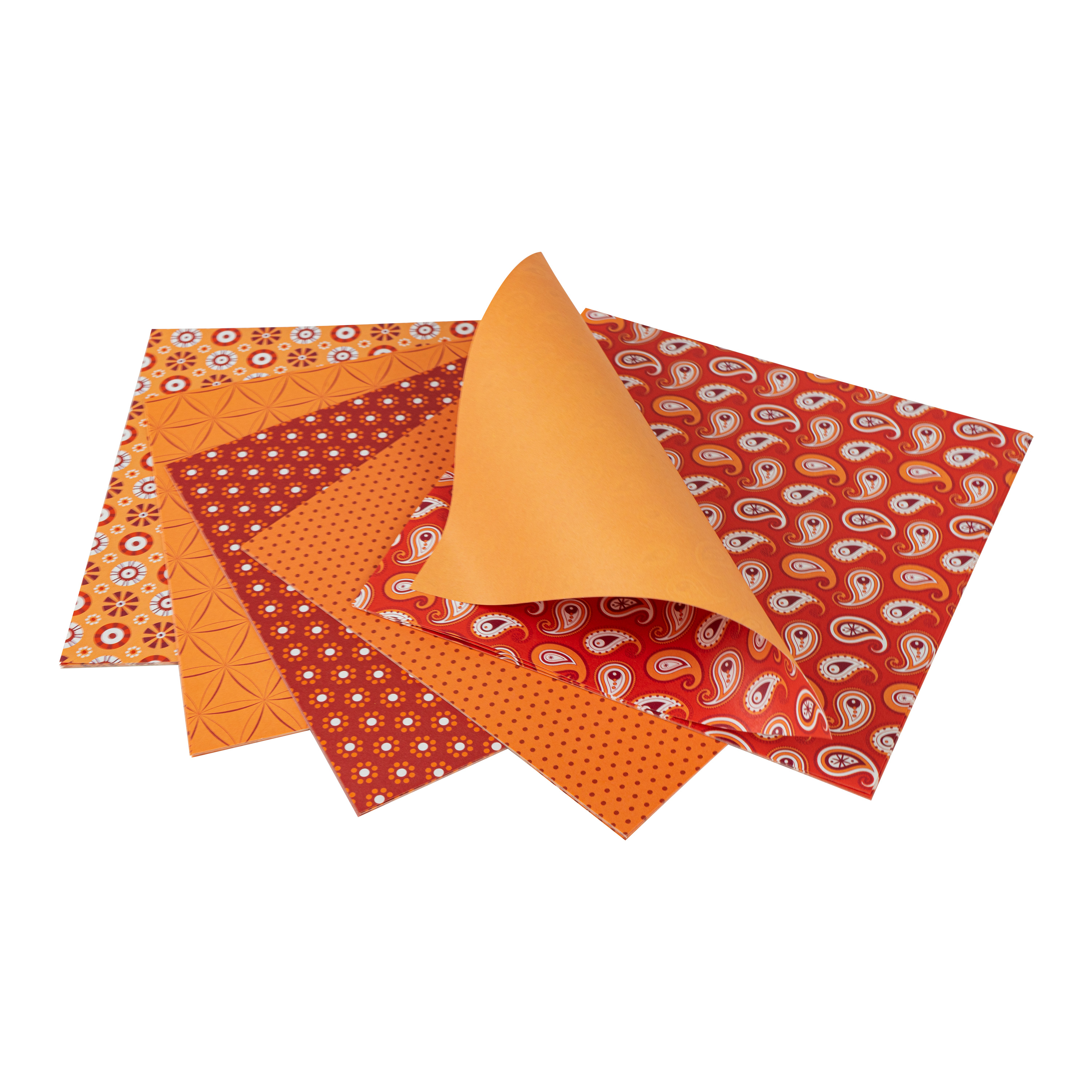 Origami Motiv-Faltblätter 'Basics', 20 x 20 cm, rot