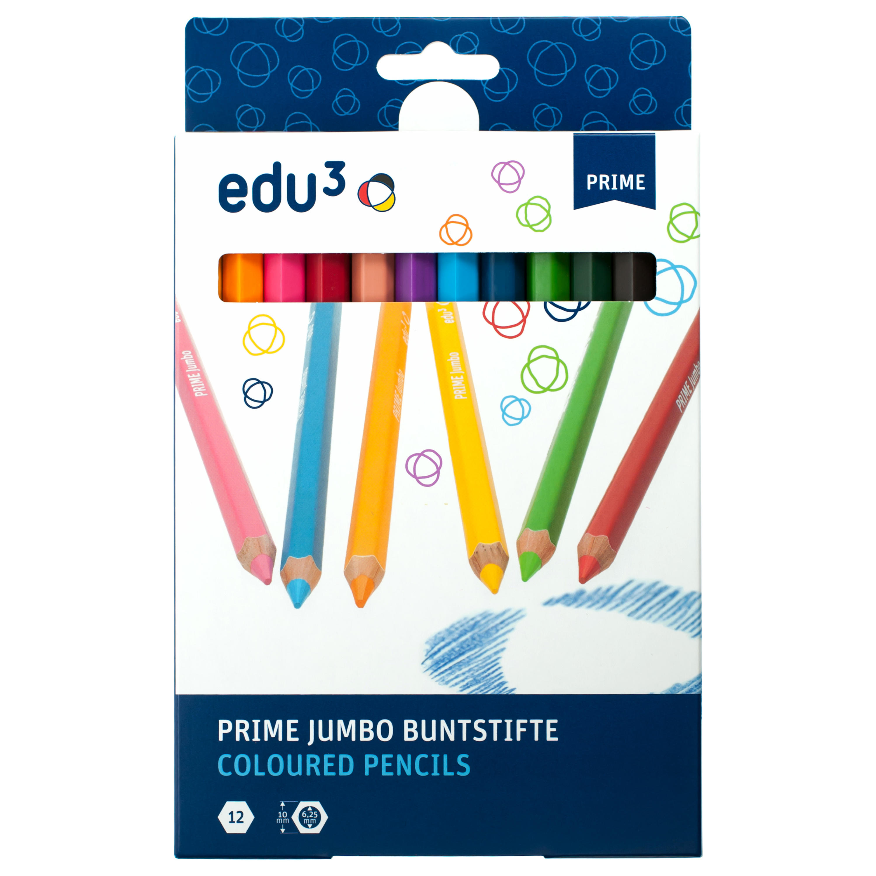edu³ PRIME Jumbo '12er-Set' mit 12 Farben