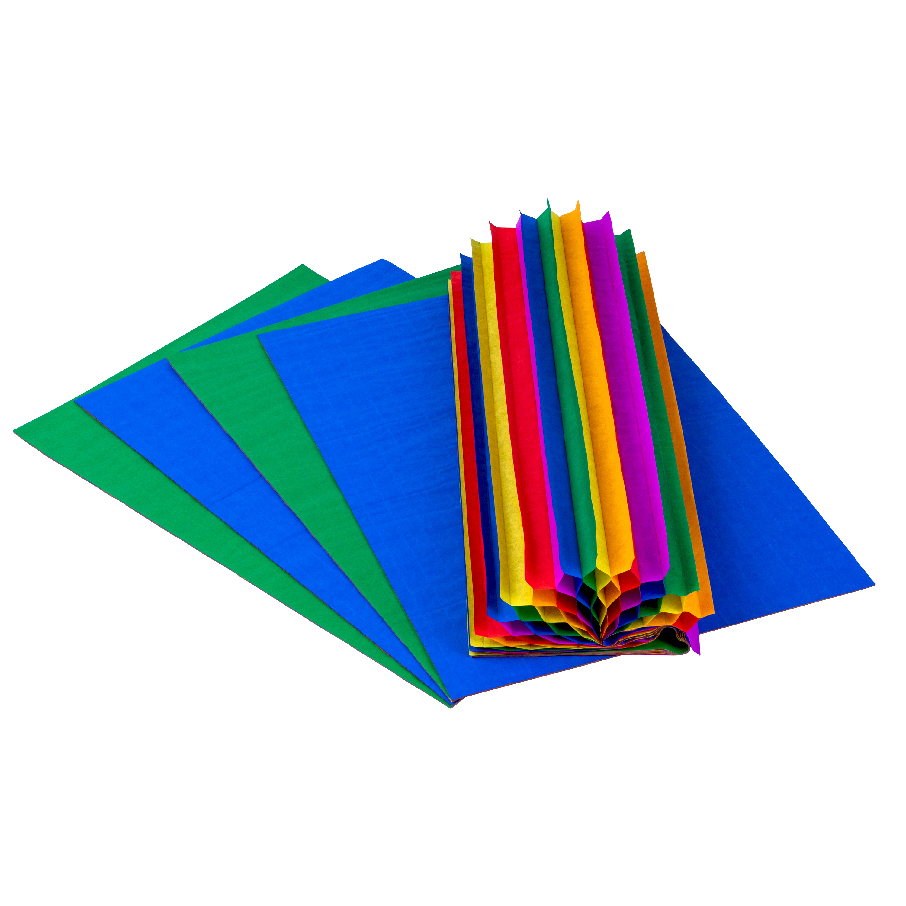 Wabenpapier Regenbogenfarben, 34,5 x 49,5 cm