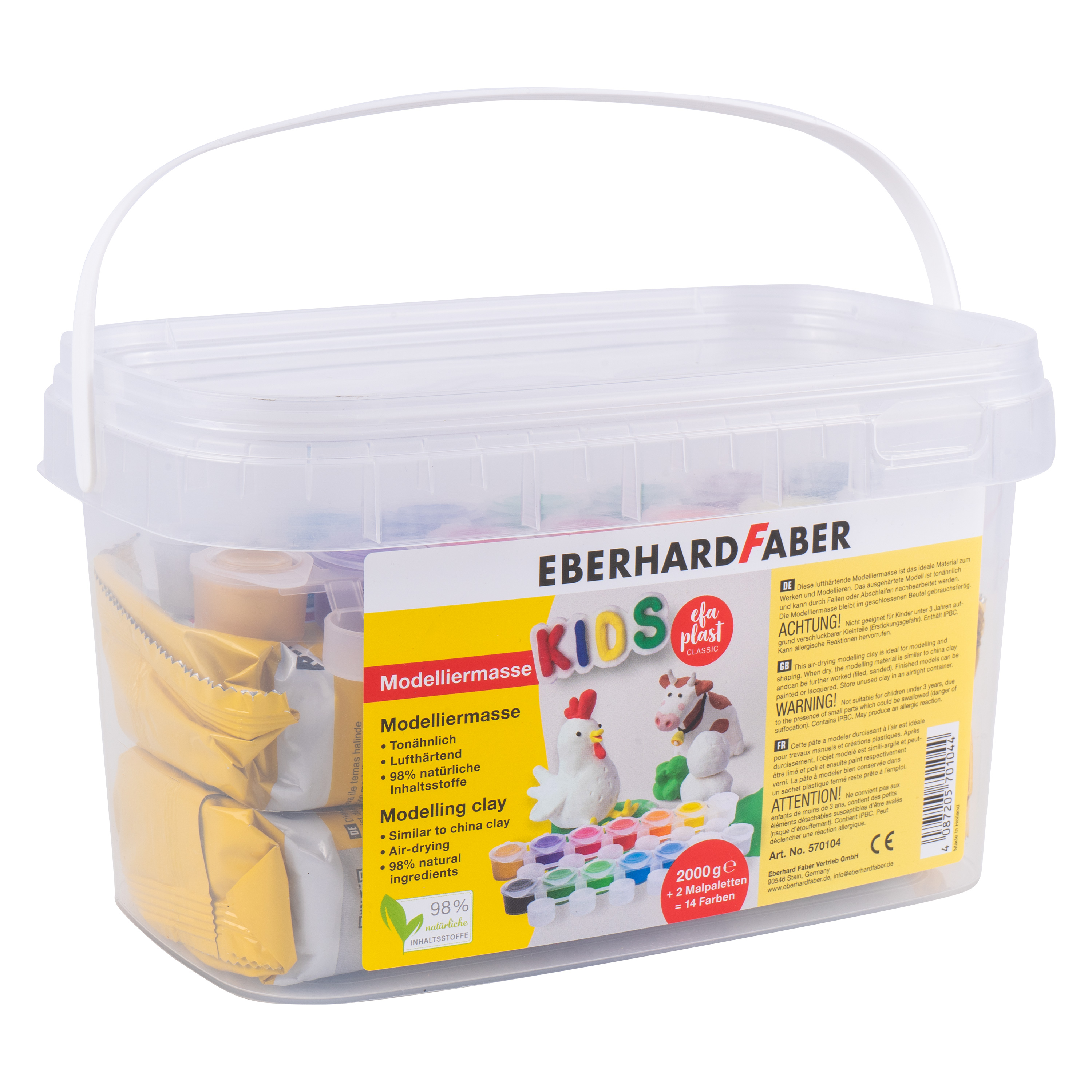 Eberhard Faber Modelliermasse 'EFA Plast Kids' Set, 2 kg