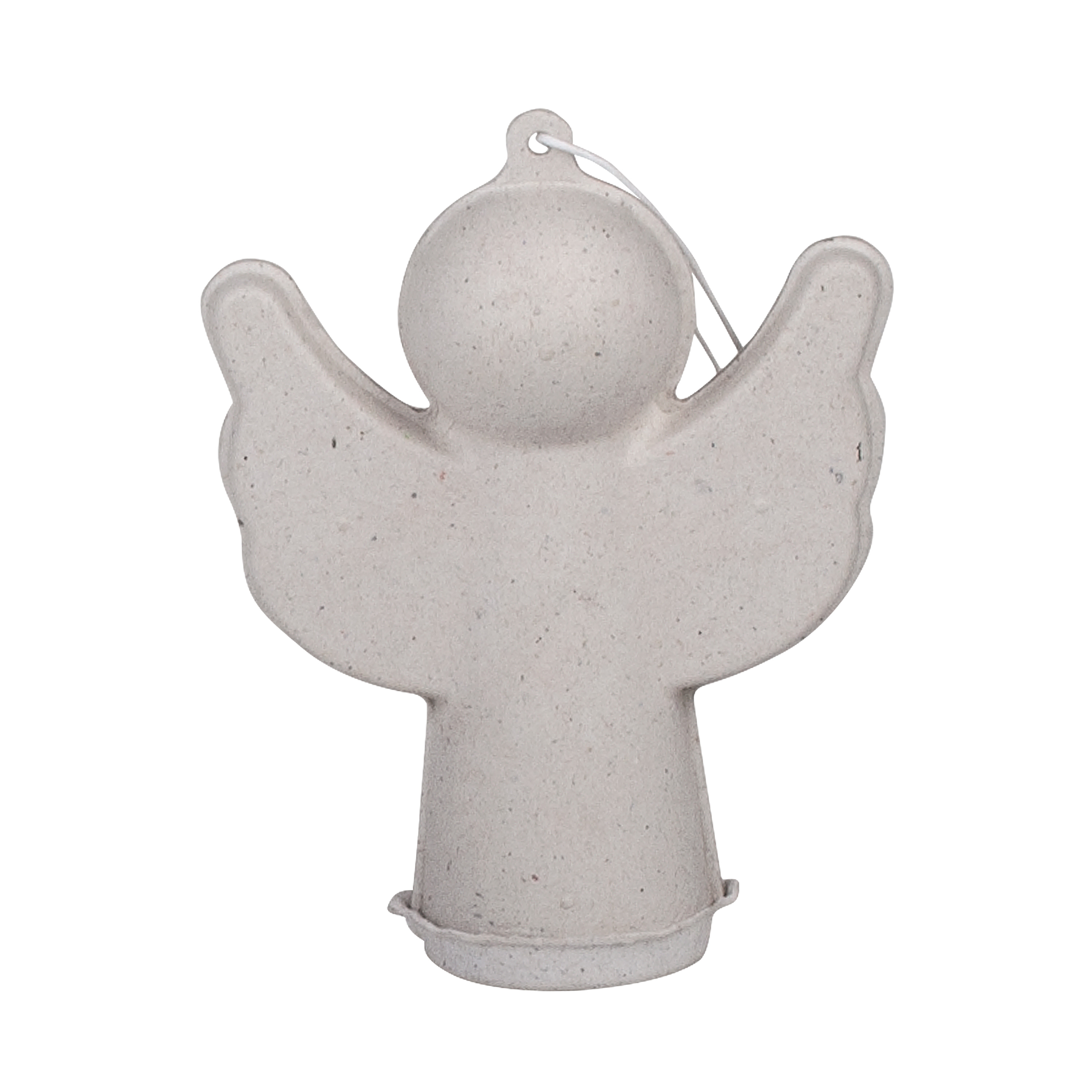 12 Pappmaché-Figuren 'Engel', mit Aufhänger