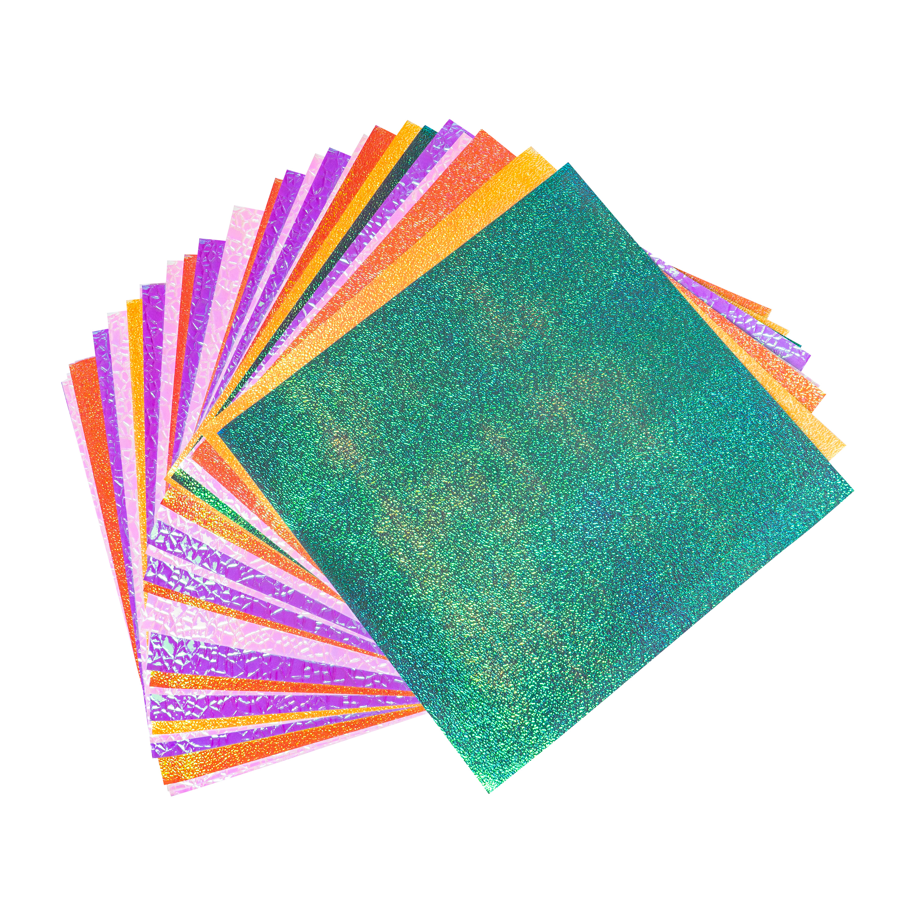 Origami Faltblätter aus irisierendem Papier, 14 x 14 cm