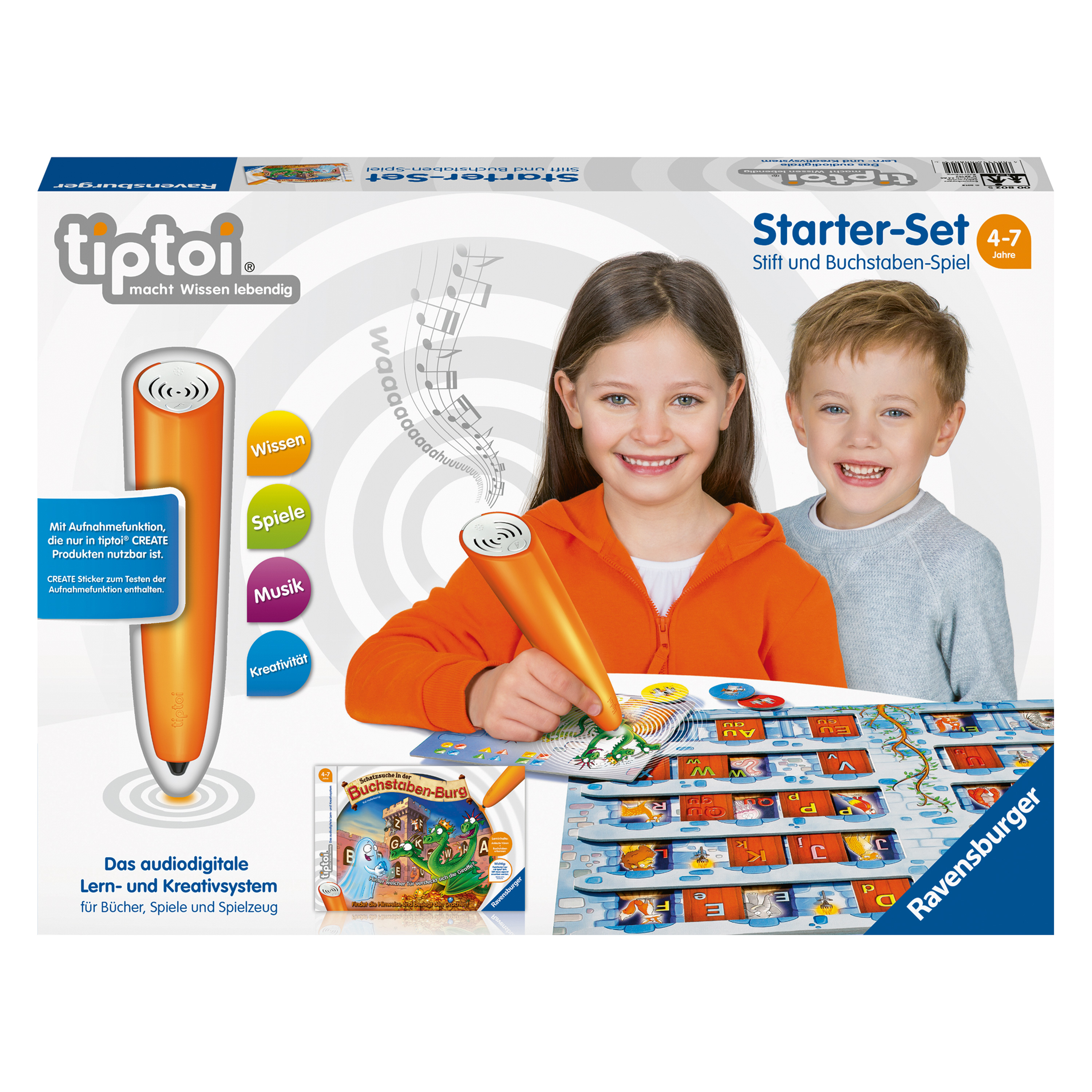 tiptoi® Starter-Set: Stift mit Spiel 'Buchstabenburg'