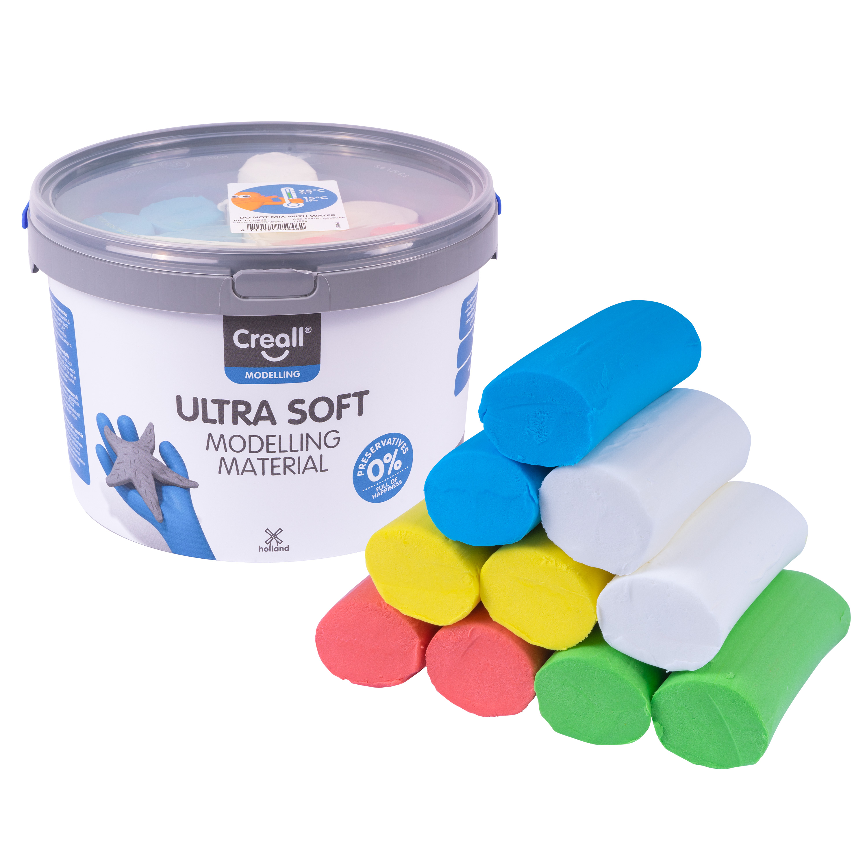 Creall Ultra Soft Modelliermasse, farbig gemischt