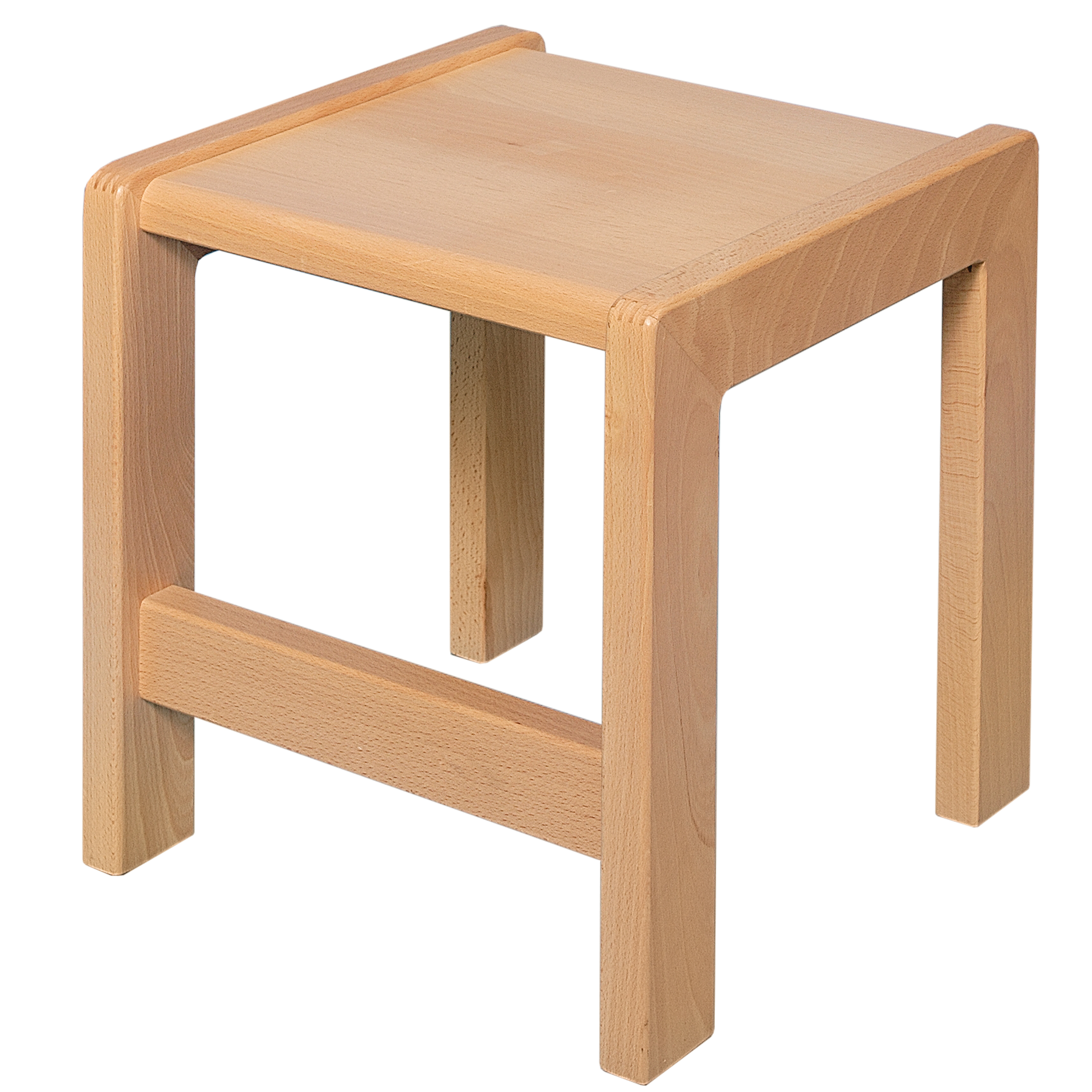 Quadratischer Holzhocker 'TIM', in verschiedenen Sitzhöhen