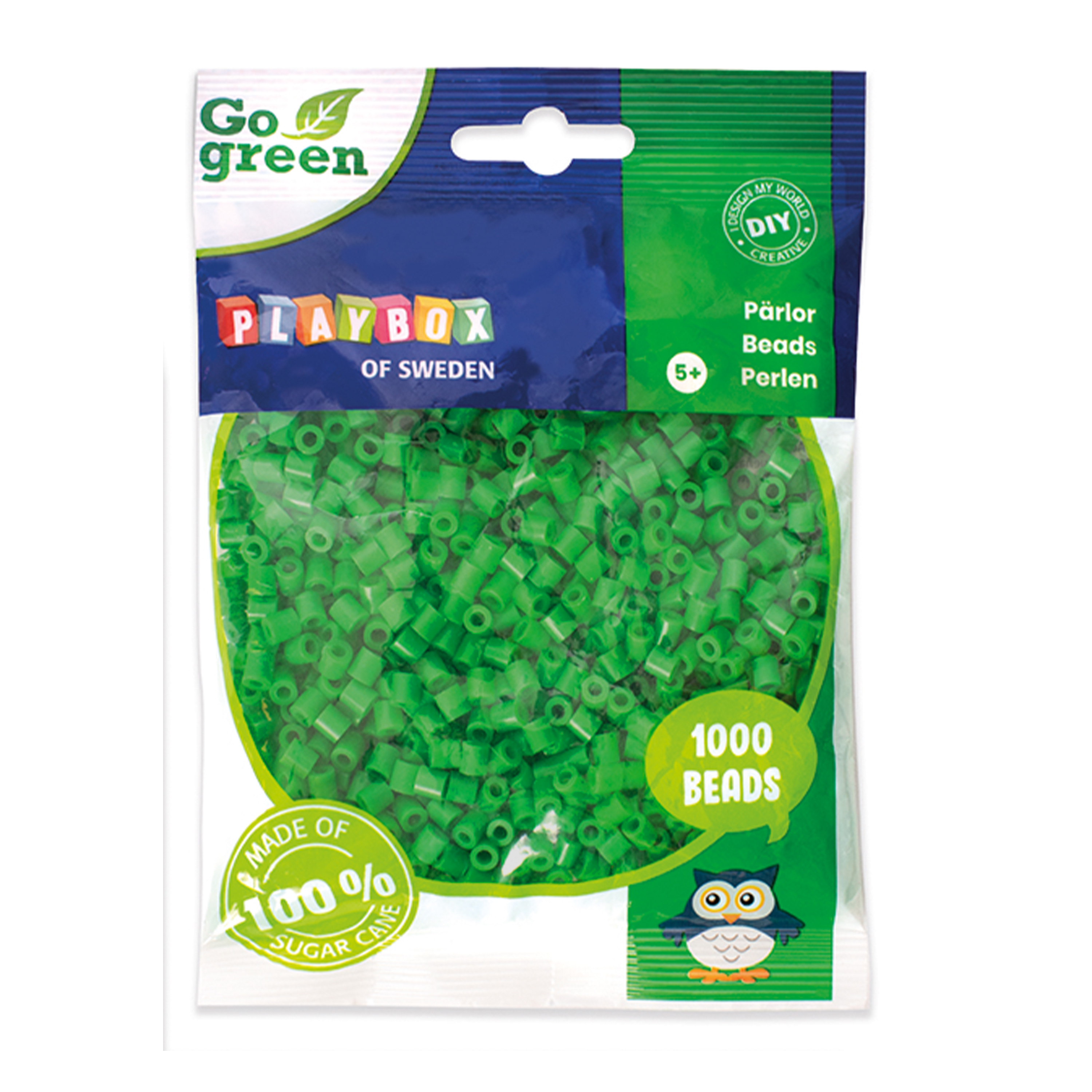 Bügelperlen 'Go Green' 1000 Stück, grün