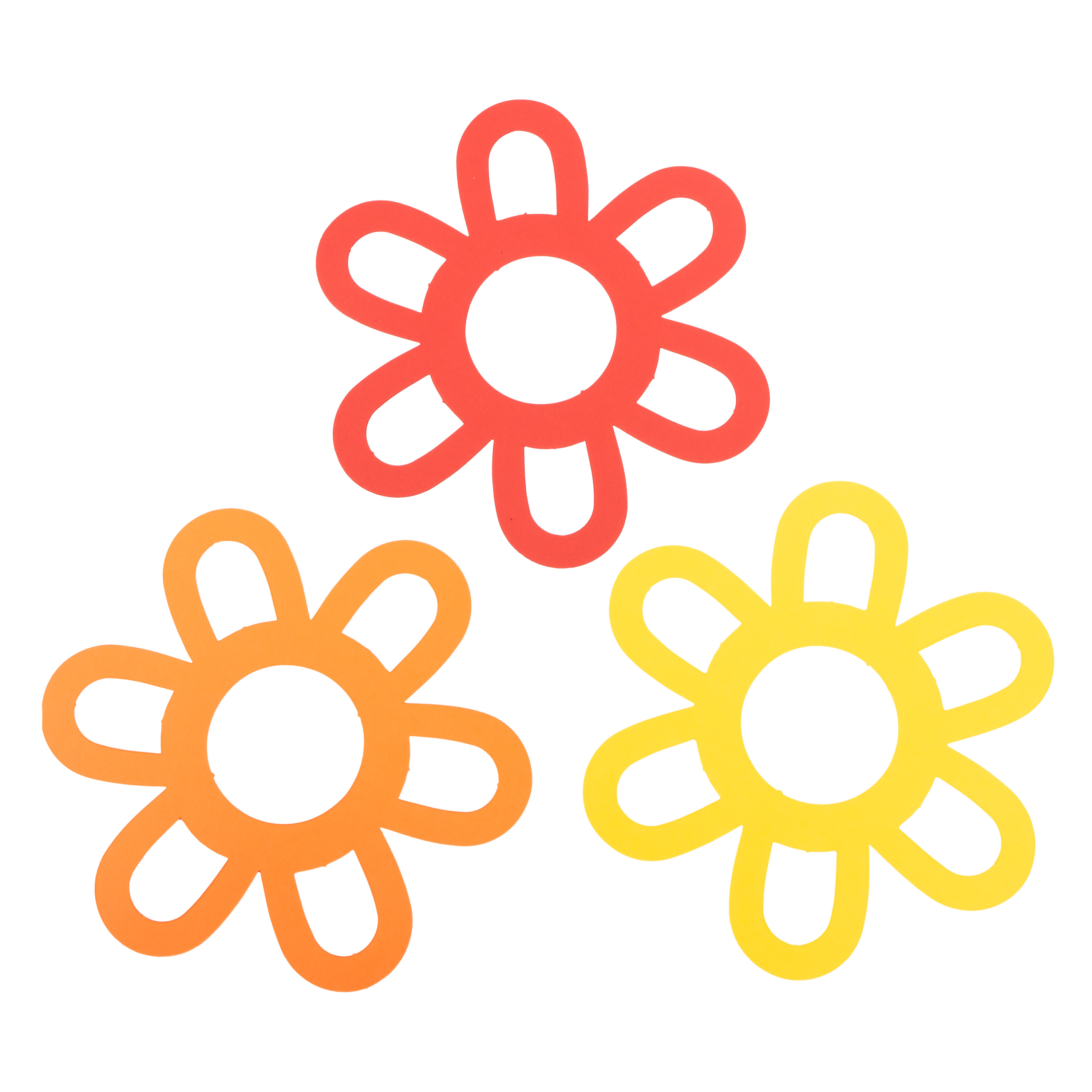 KuKiMa Passepartout 'Blumen', 6er-Set mit 3 Farben