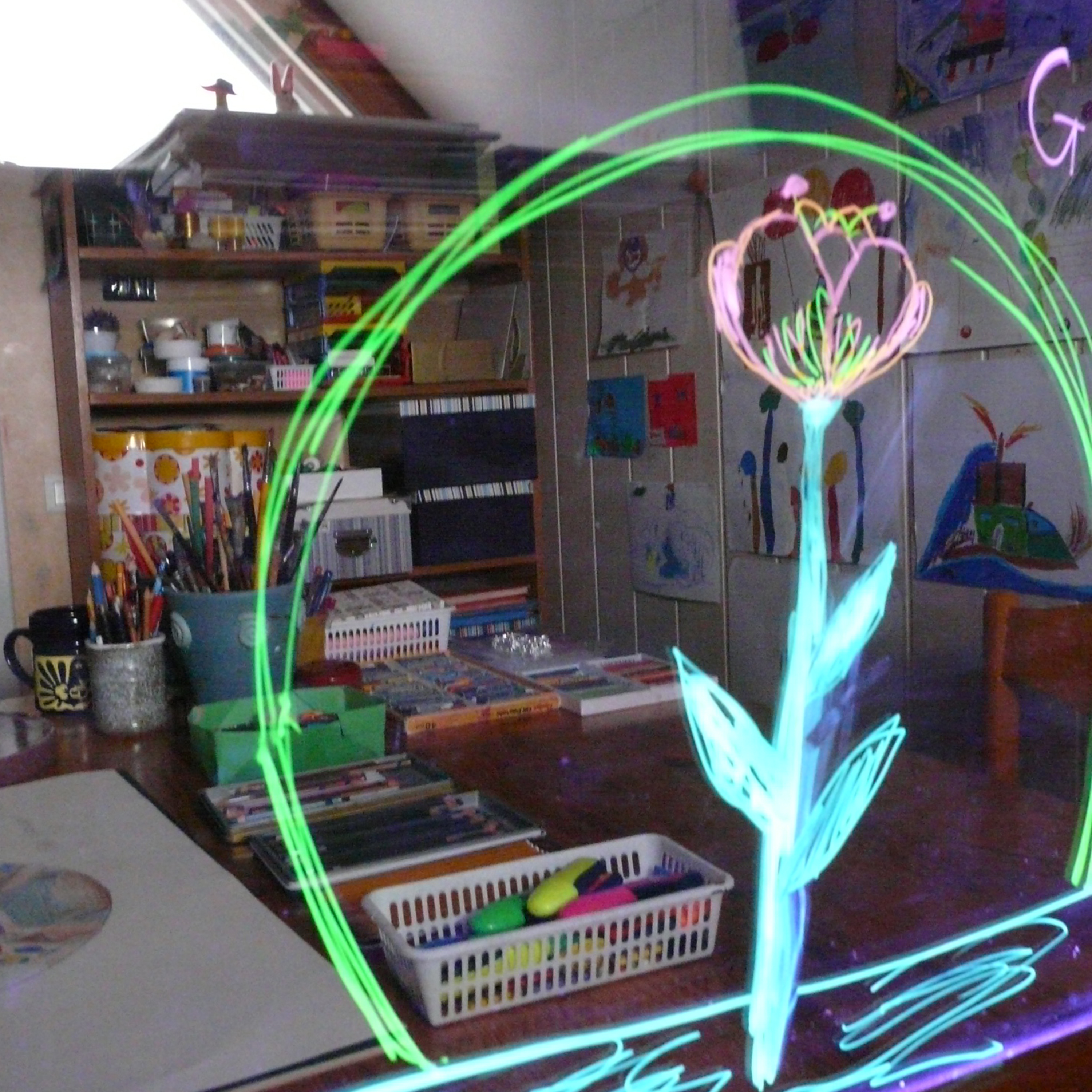 Leuchttafel, mit LED-Farbwechsler