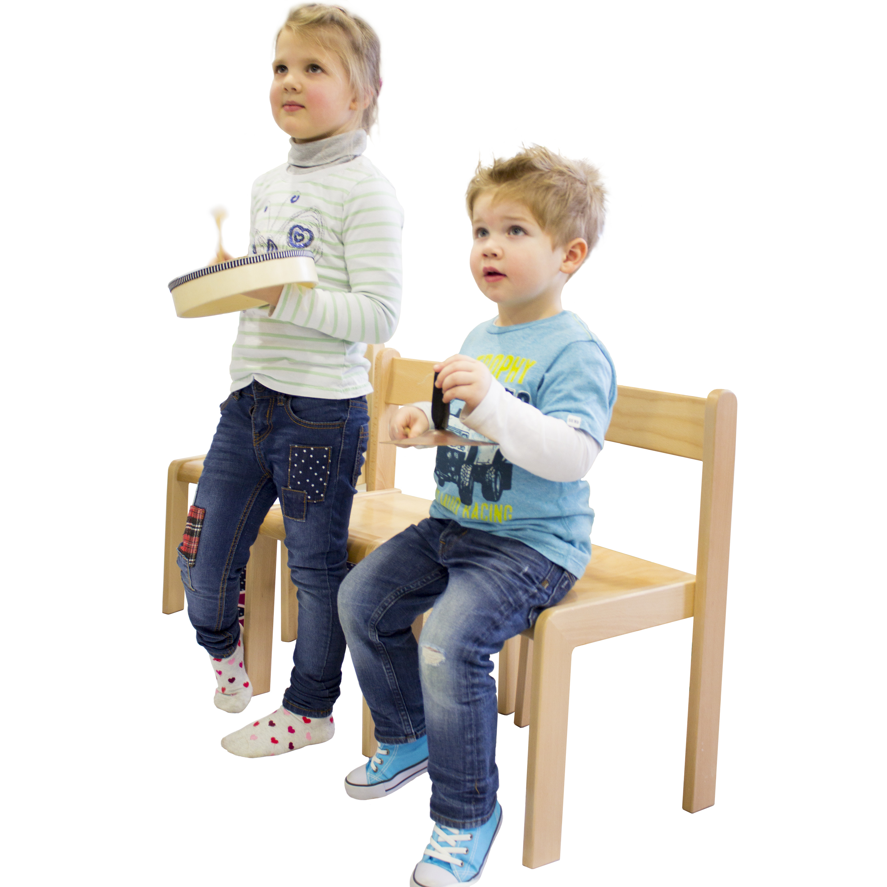 Kindergartenstuhl 'JANNIS', stapelbar, Sitzhöhe 34 cm