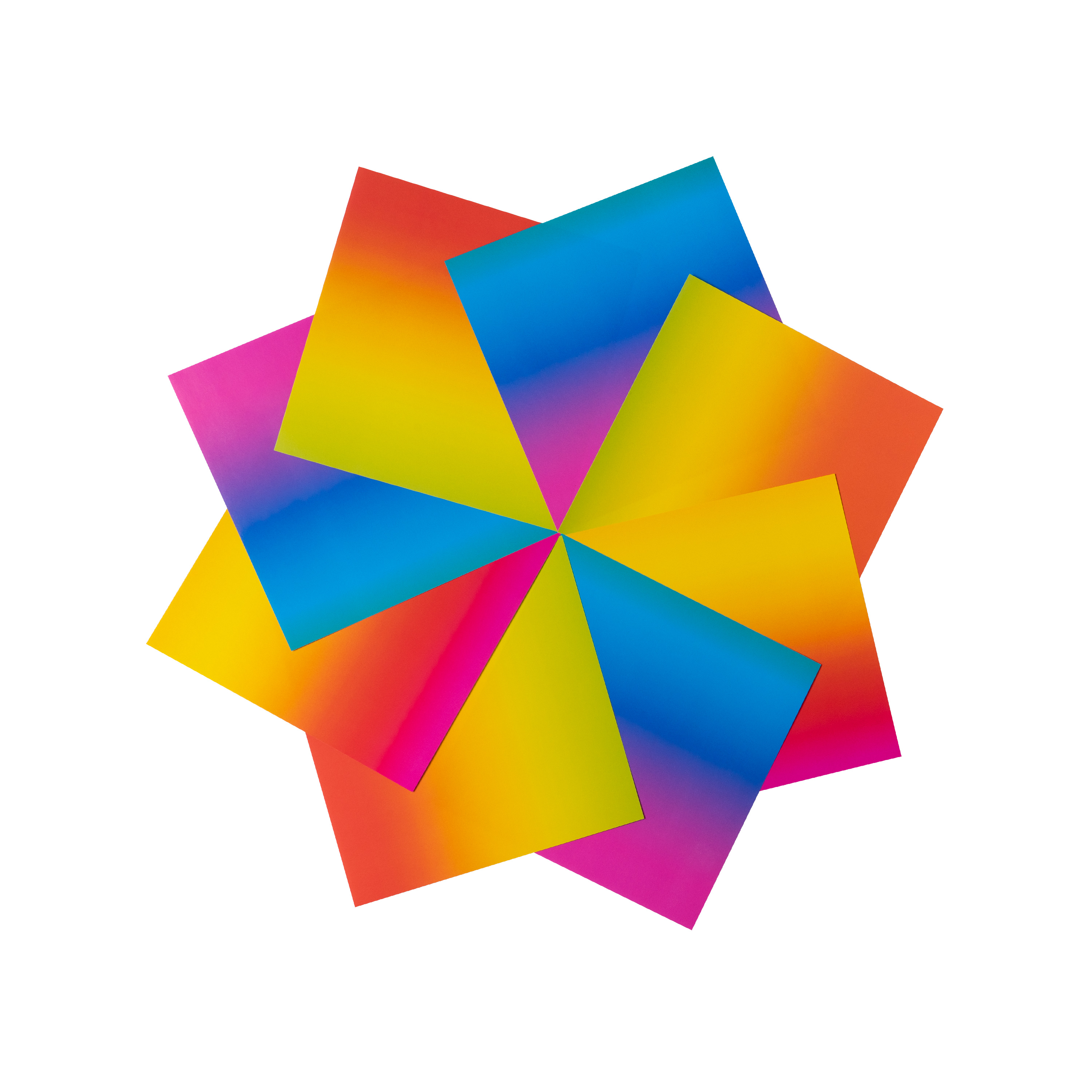 Origami Faltblätter 'Regenbogen', 15 x 15 cm