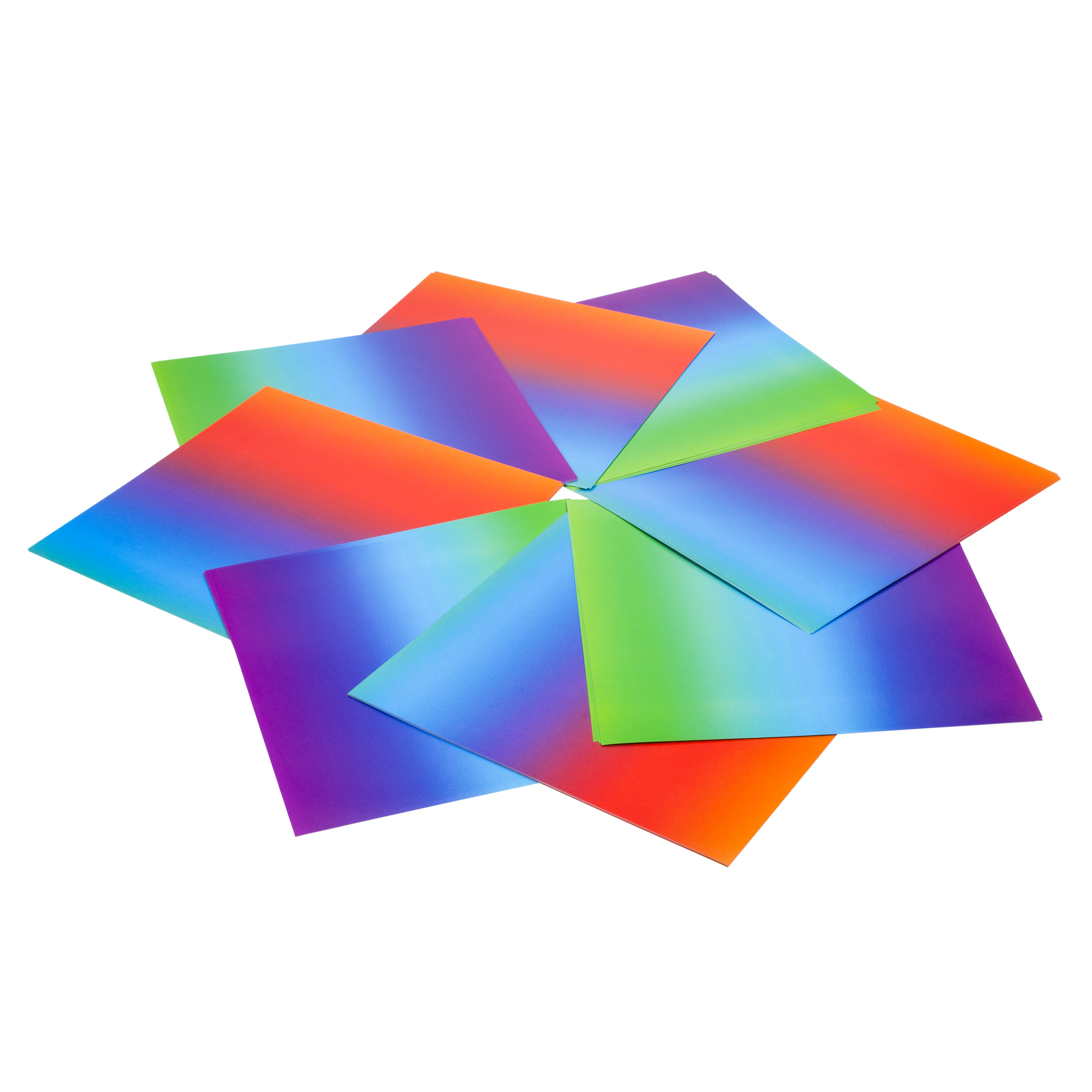 Origami Faltblätter 'Regenbogen', 20 x 20 cm
