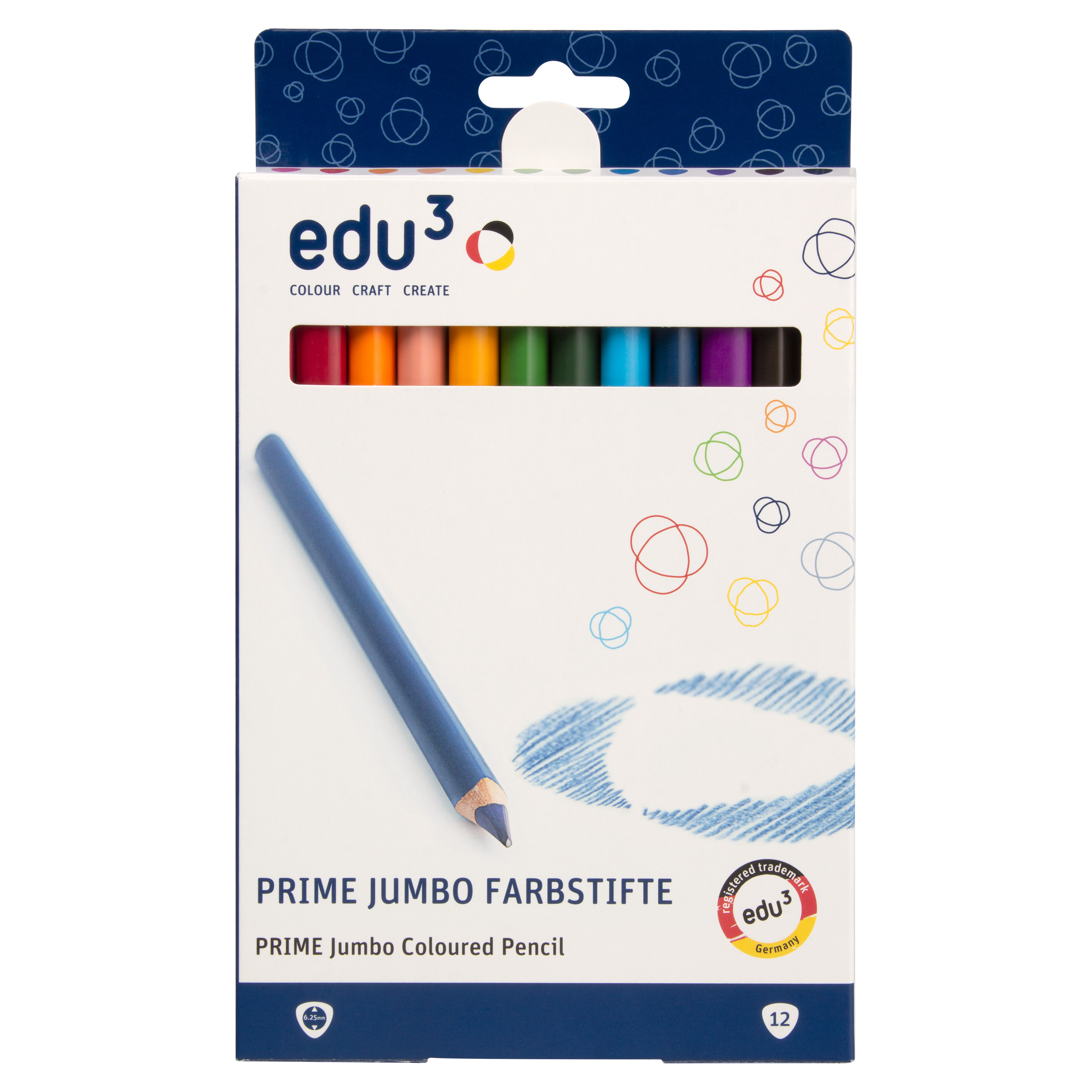 edu³ PRIME Jumbo Tri '12er-Set' mit 12 Farben