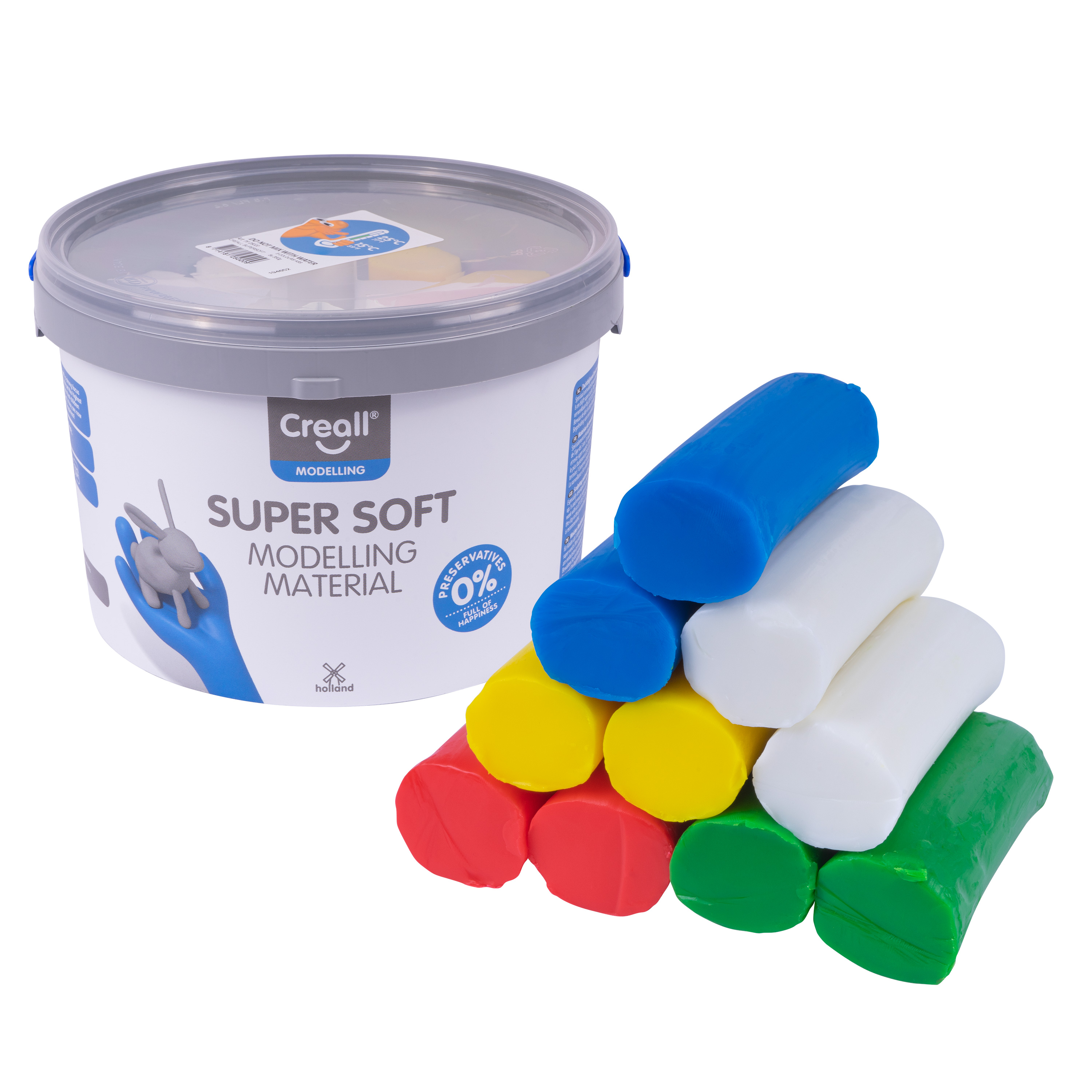 Creall Super Soft Modelliermasse, farbig gemischt