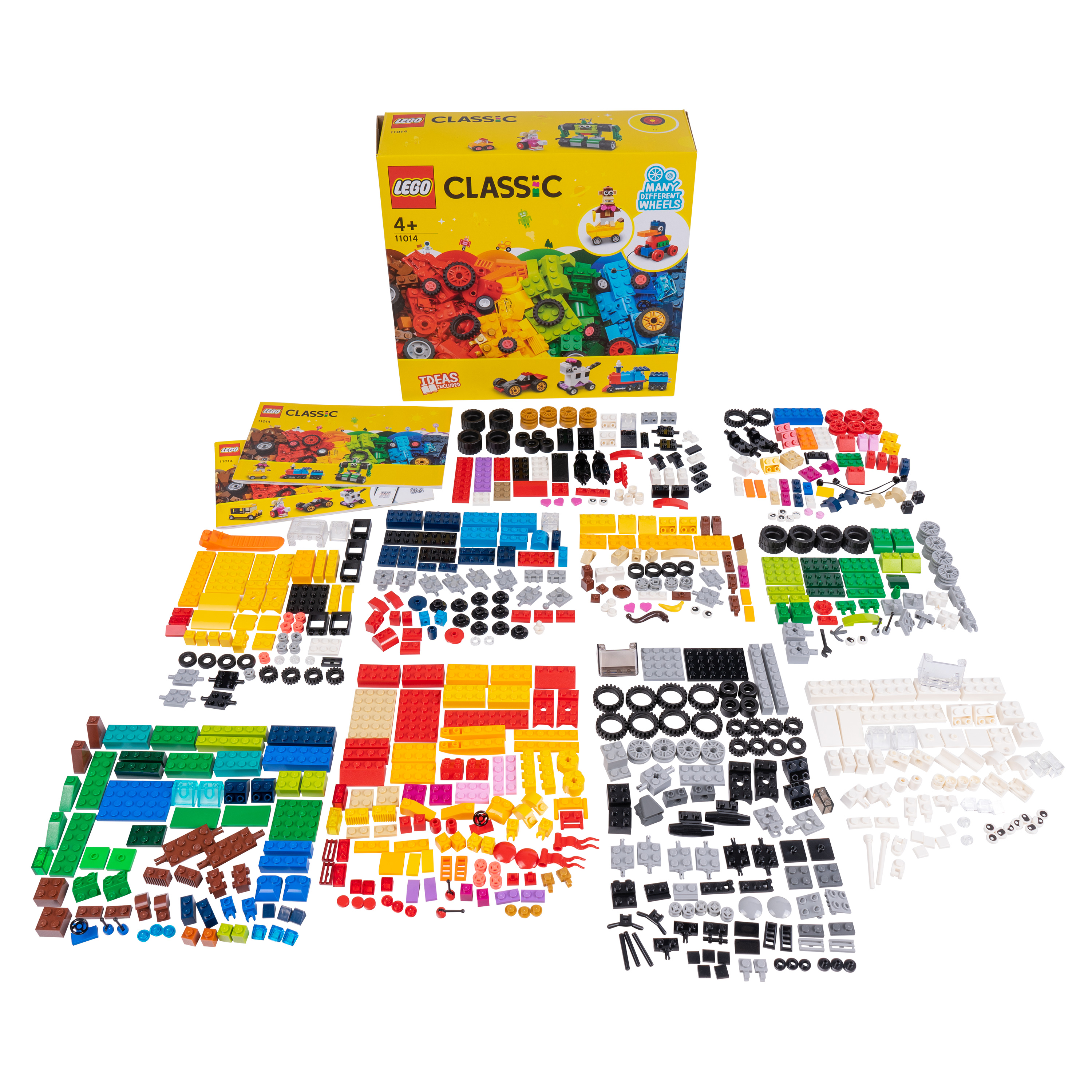 LEGO® Classic Steinebox mit Rädern, 653 Teile