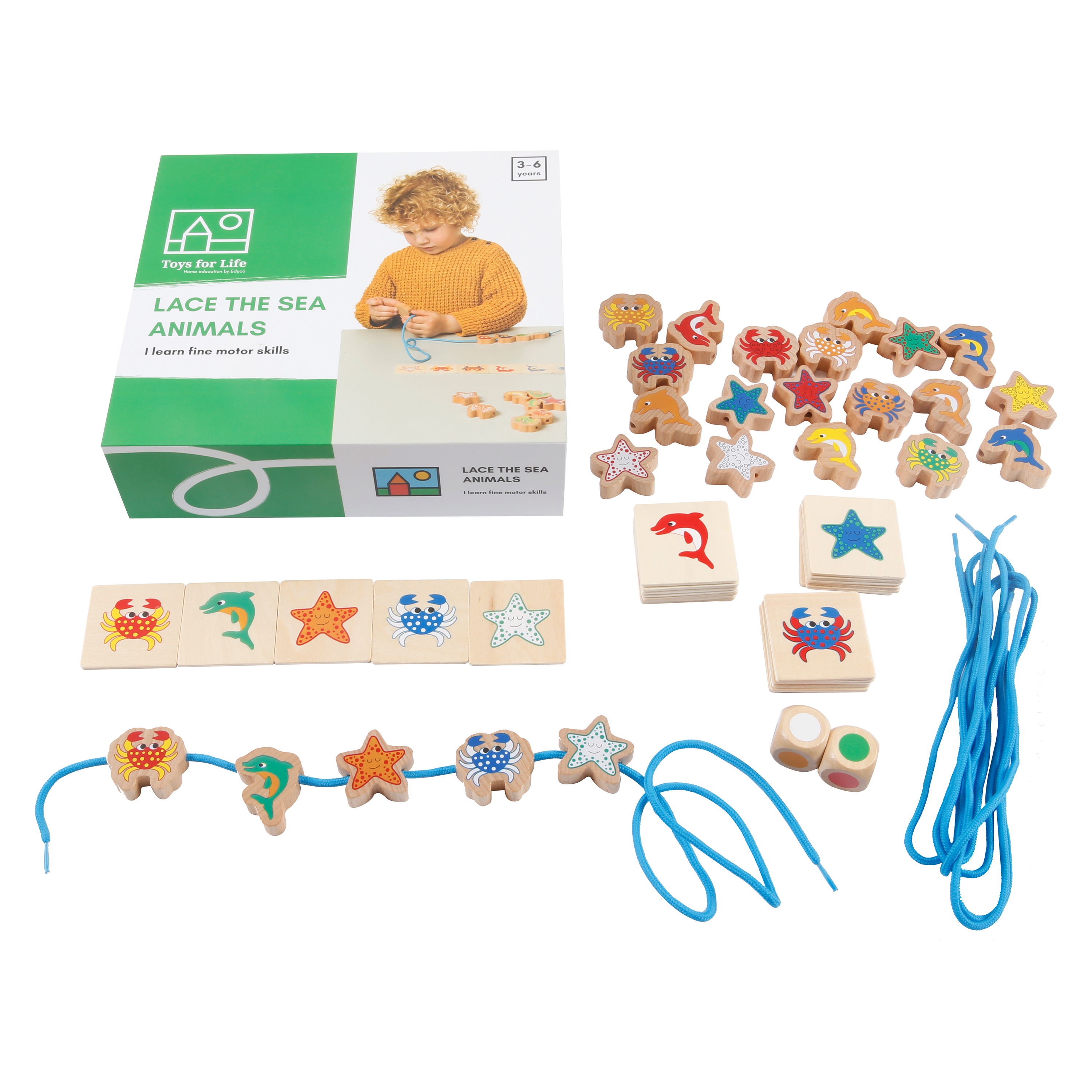 Toys for Life 'Lace the sea animals – Meerestiere auffädeln'
