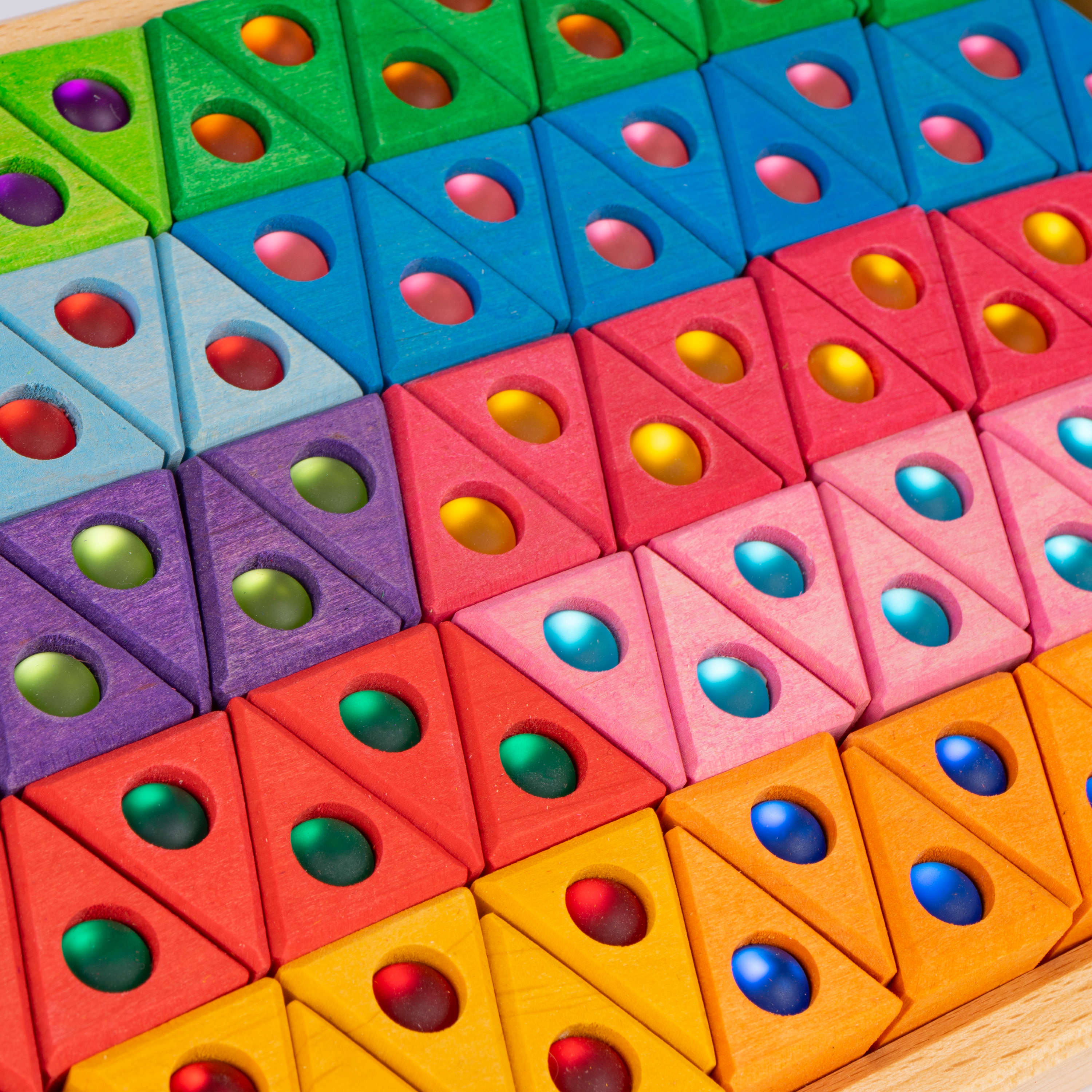 Bauspiel 'Bunte Dreiecke mit Funkelstein'