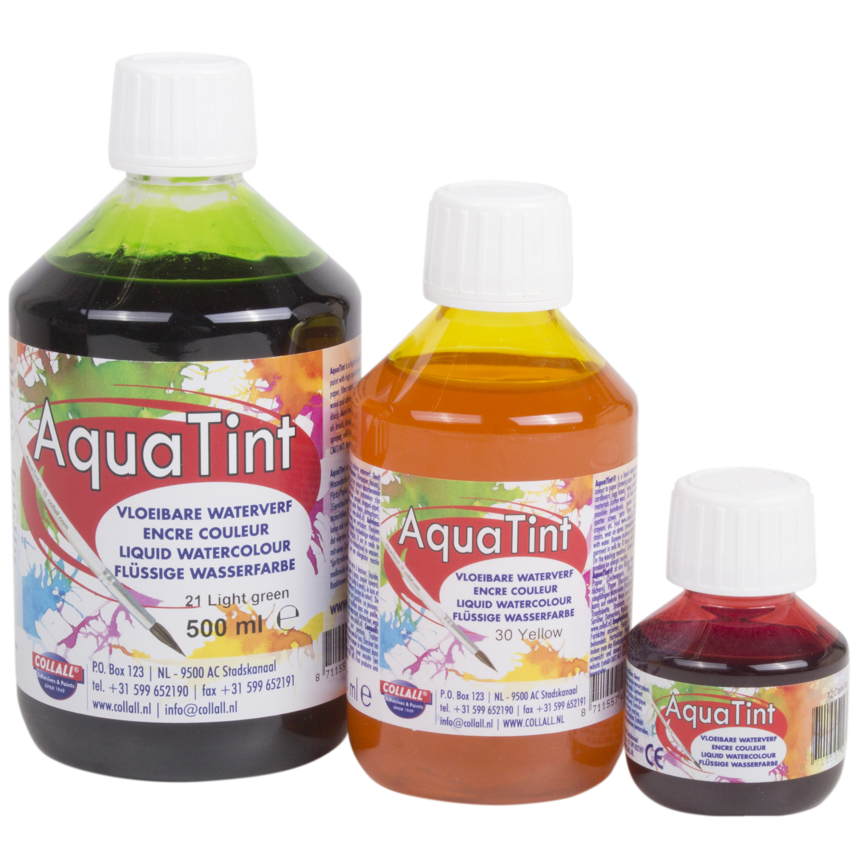 13er-Set AquaTint, hochwertige Pigmentierung, je 250 ml