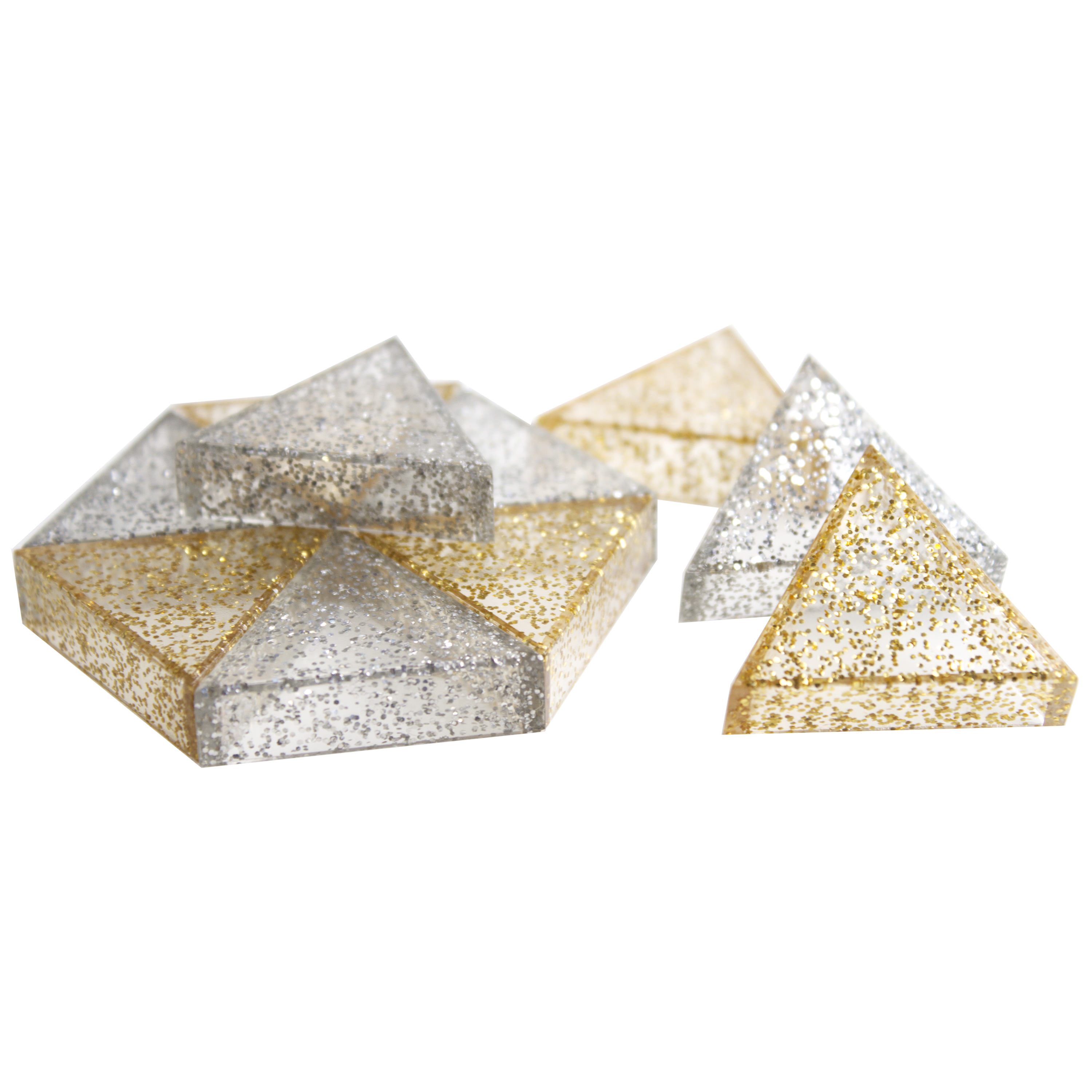 Ecko große Dreiecke 'gold/silber', 500 Teile
