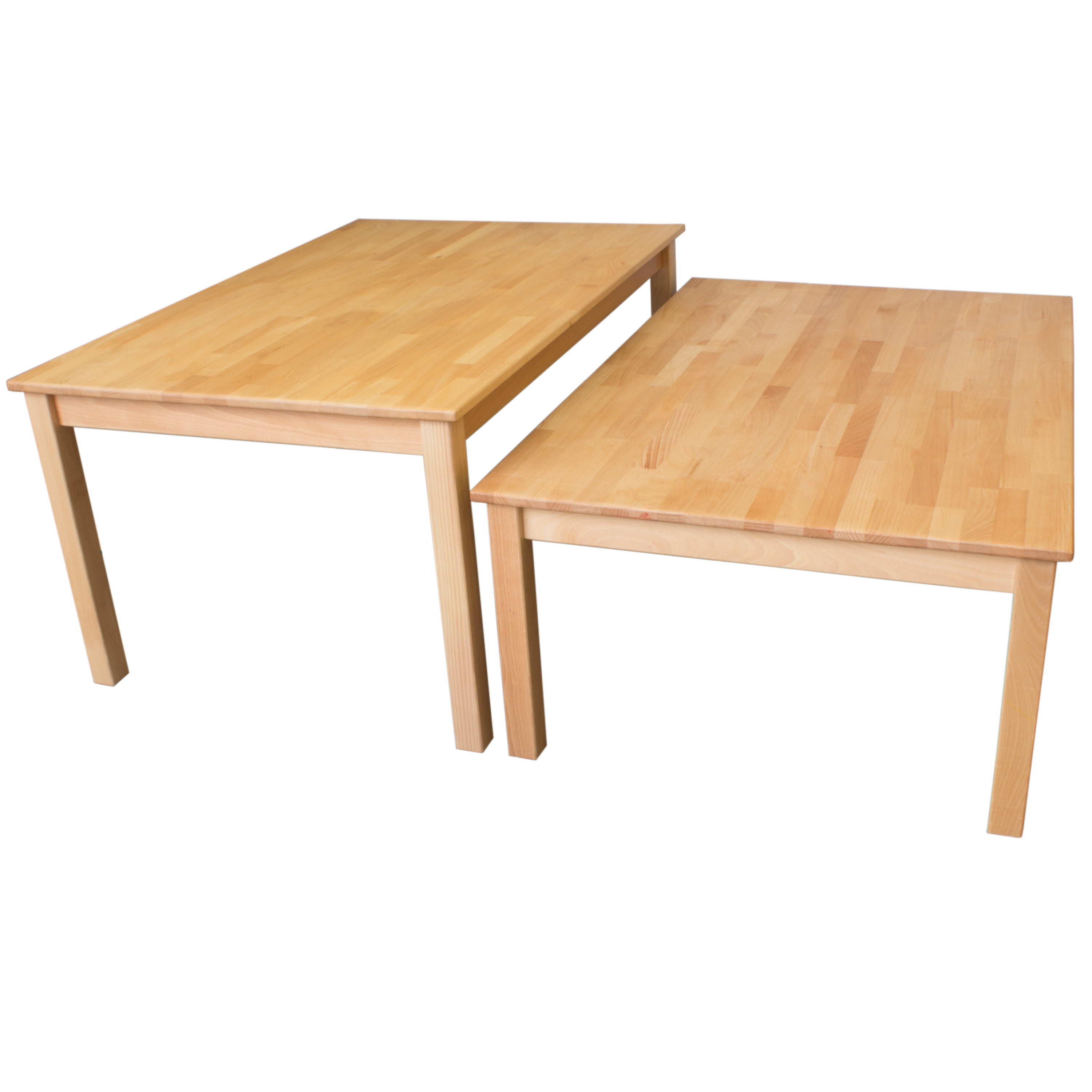 Massivholz-Rechtecktisch 120 x 80 cm, Tischhöhe 40 cm