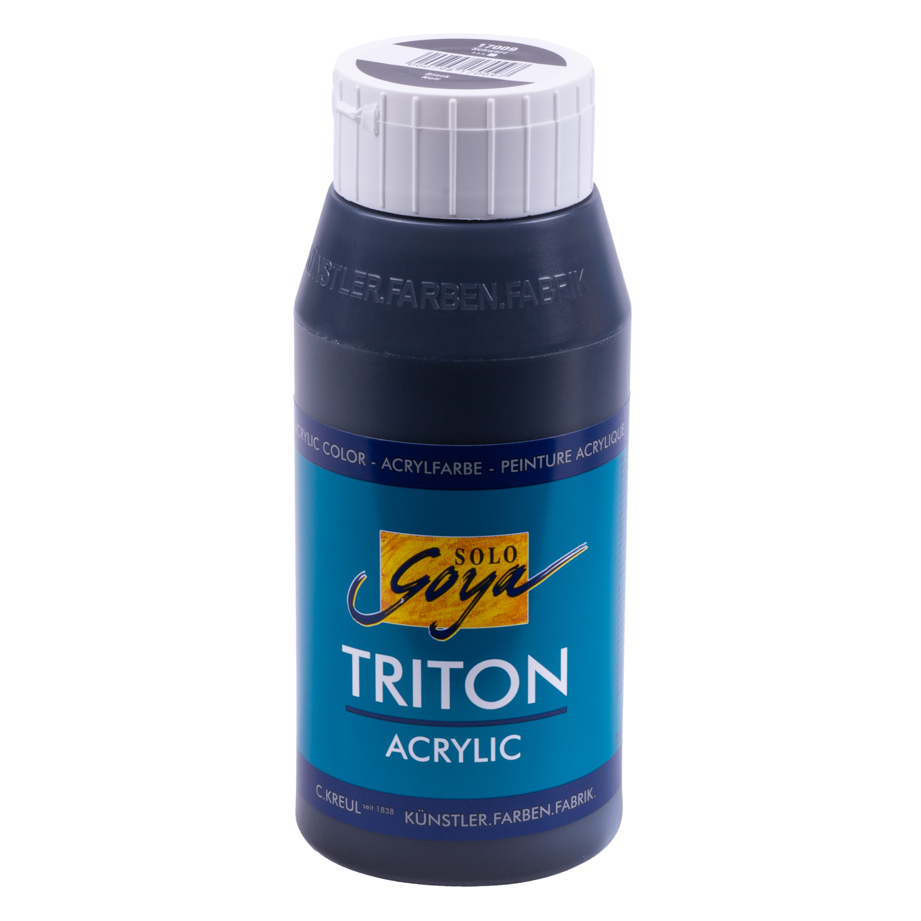 SOLO GOYA Triton Acrylfarbe, schwarz, 750 ml