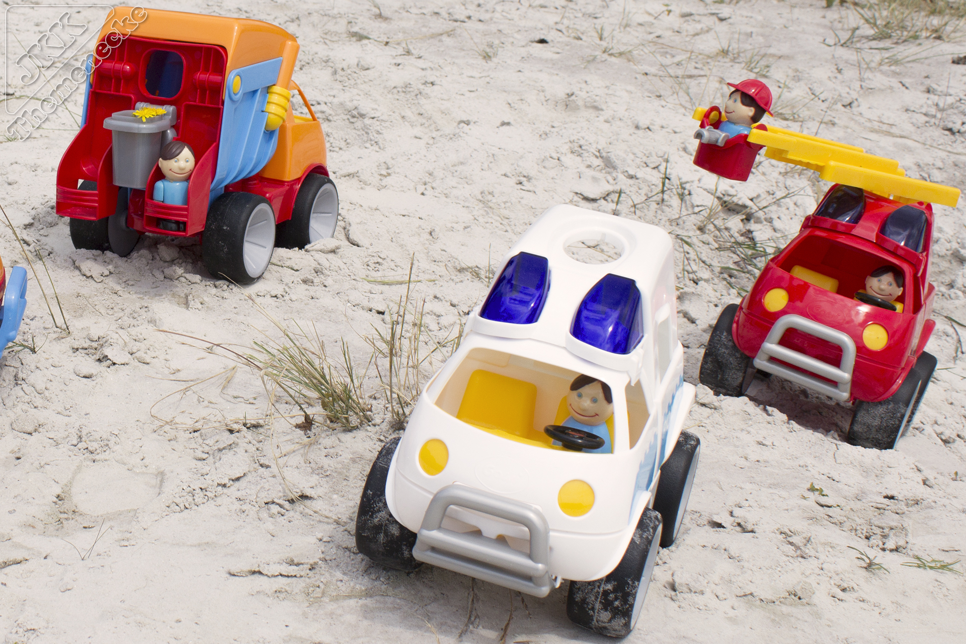 Sandkasten-Fahrzeuge im Vergleich Fahrzeuge der Gowi Serie