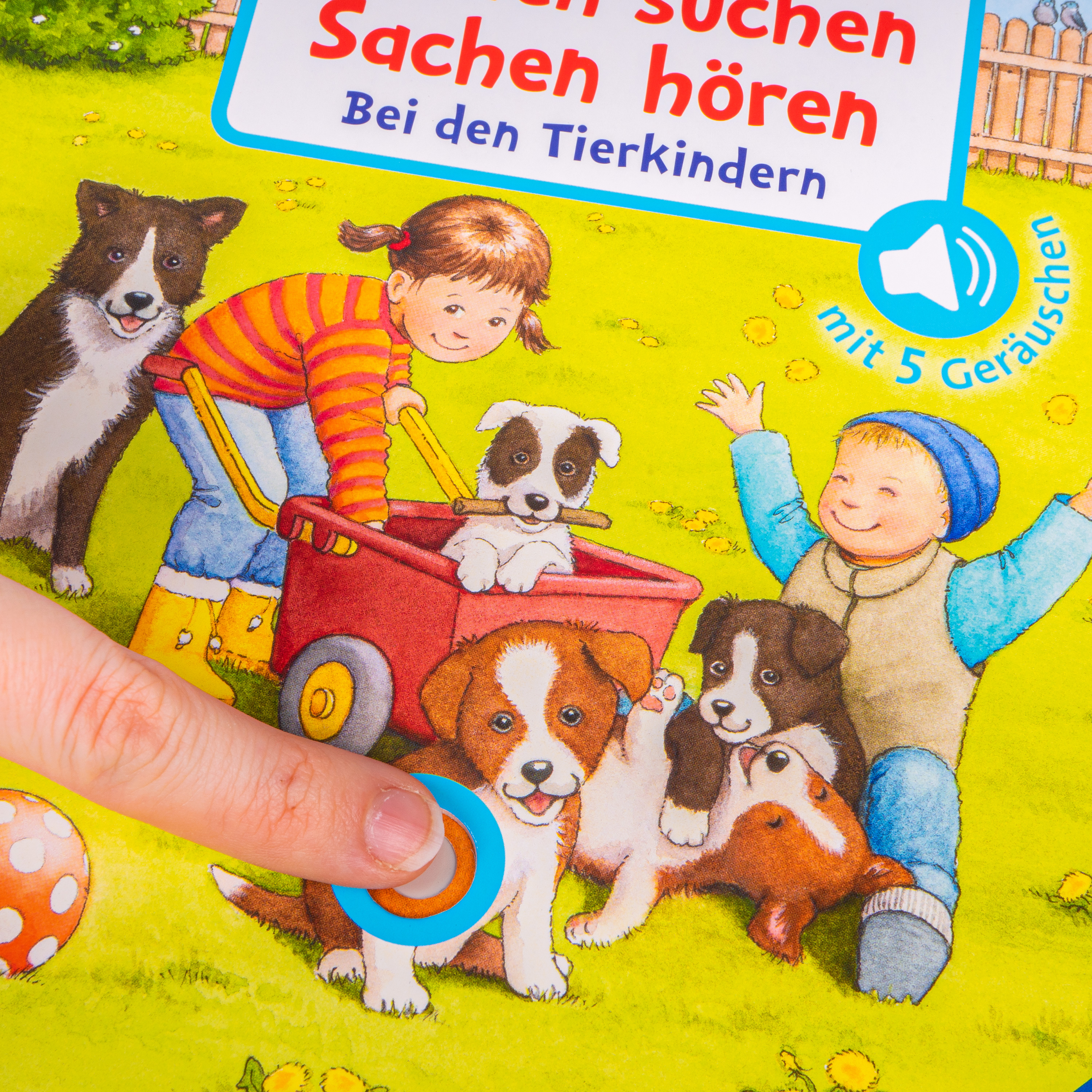 Wimmelbuch 'Sachen suchen, Sachen hören: Bei Tierkindern'