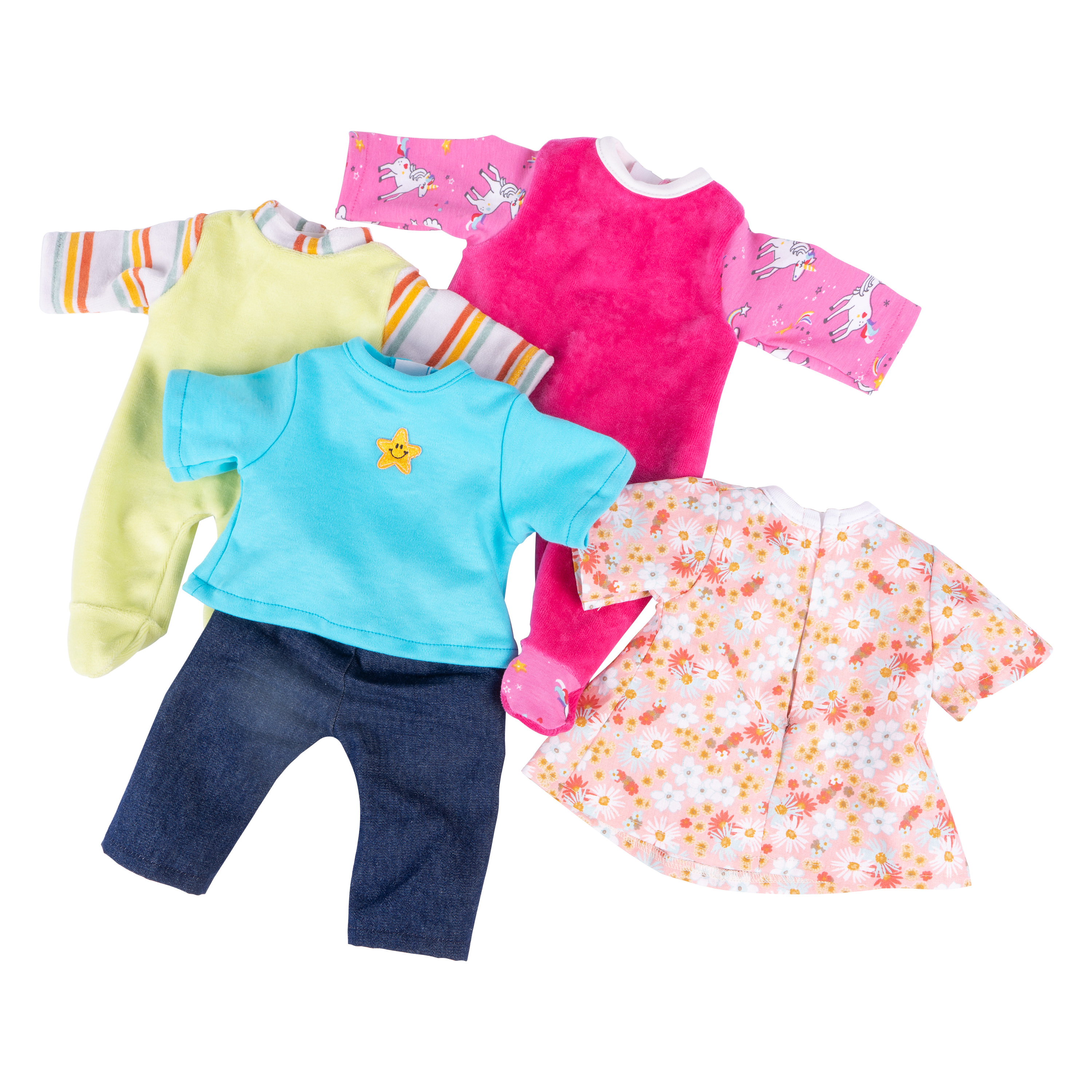 Schwenk Puppenkleidungs-Set Gr. 38, 4 Outfits