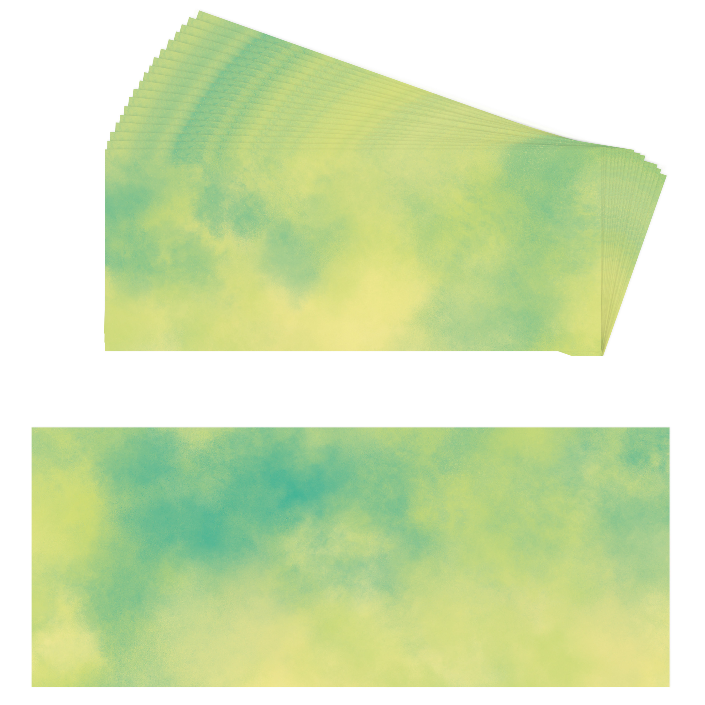Laternenzuschnitte 'grüner Nebel' für Käsedosen Ø 15,3 cm