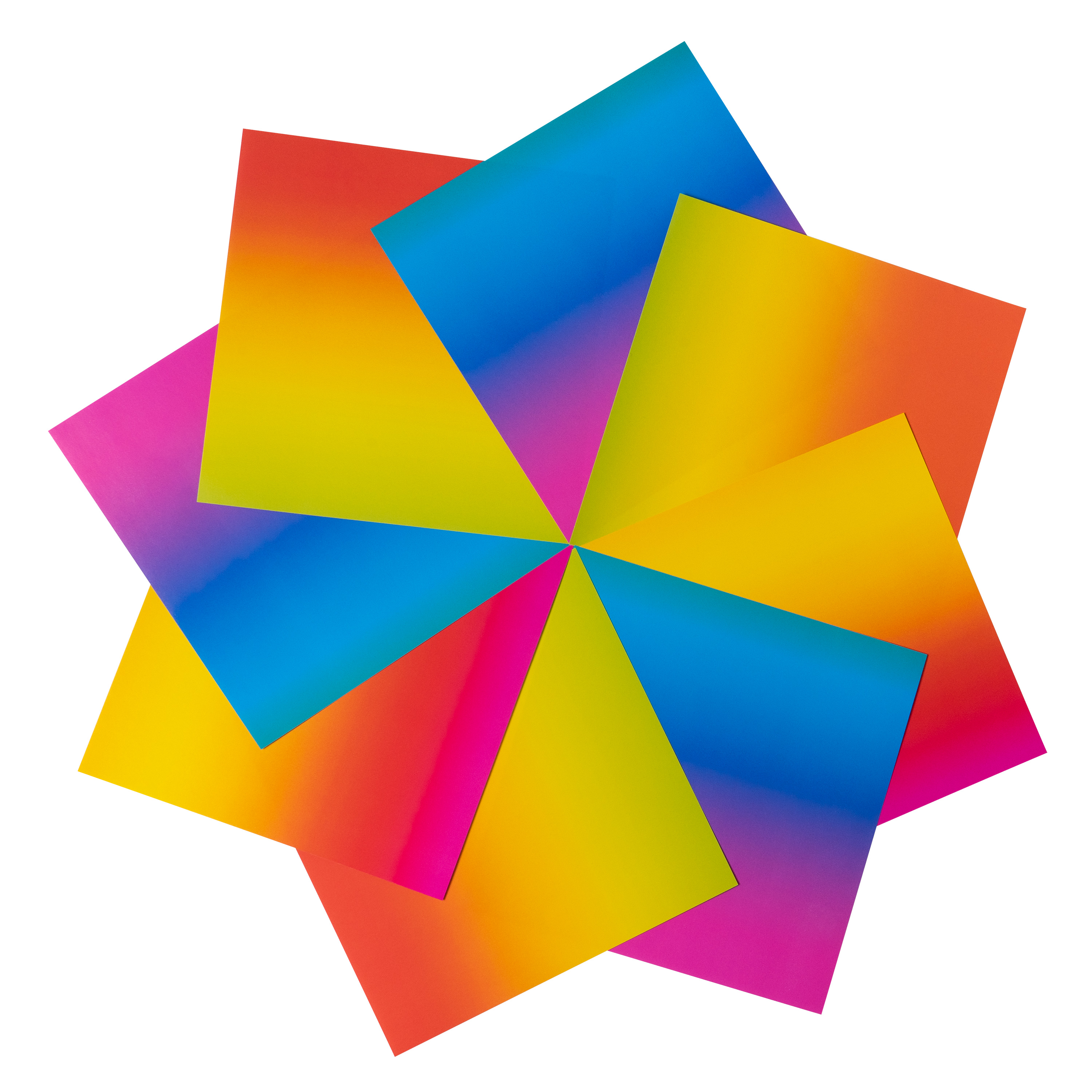 Origami Faltblätter 'Regenbogen', 20 x 20 cm