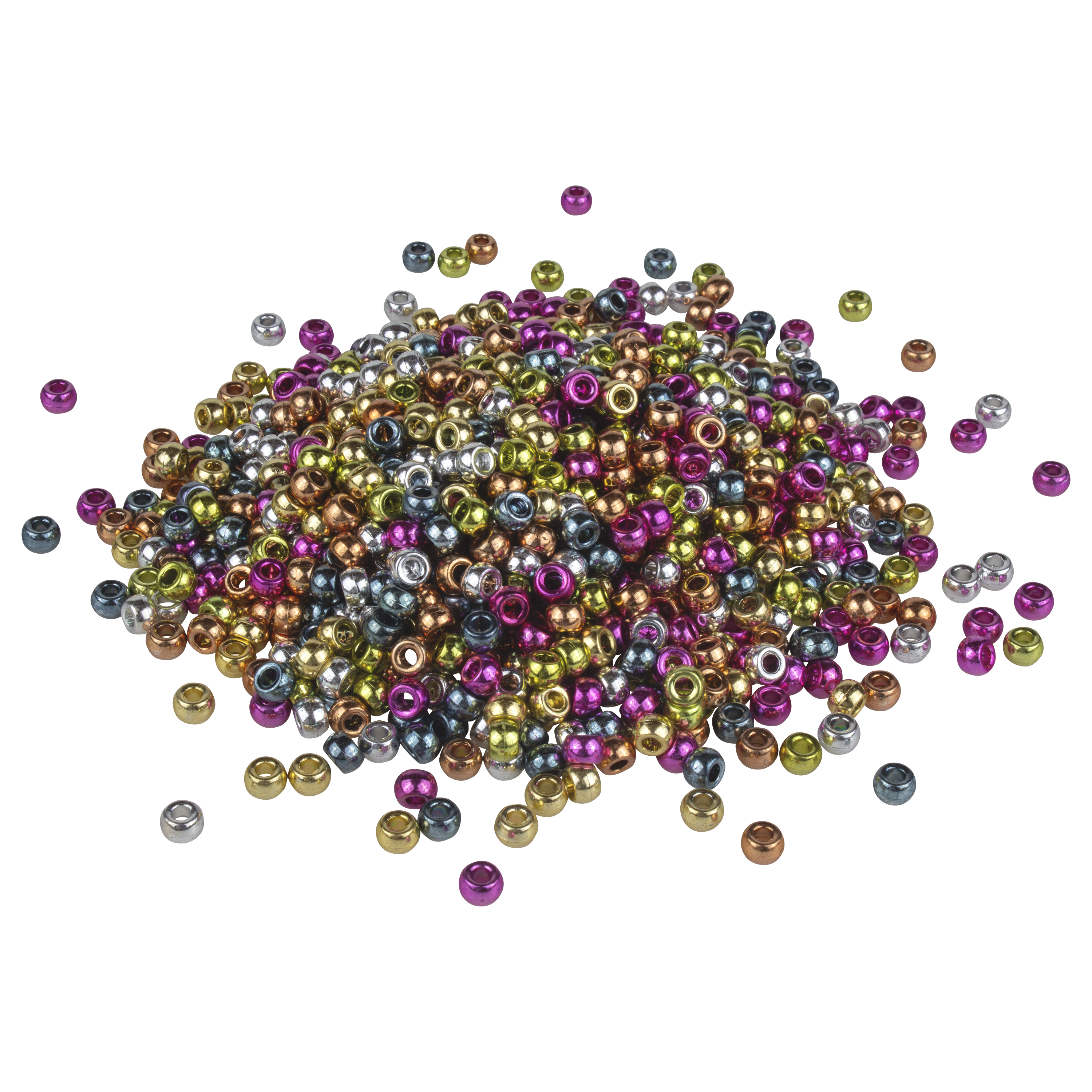 1000 Kongo Beads 'Metallic', Ø 0,8 cm