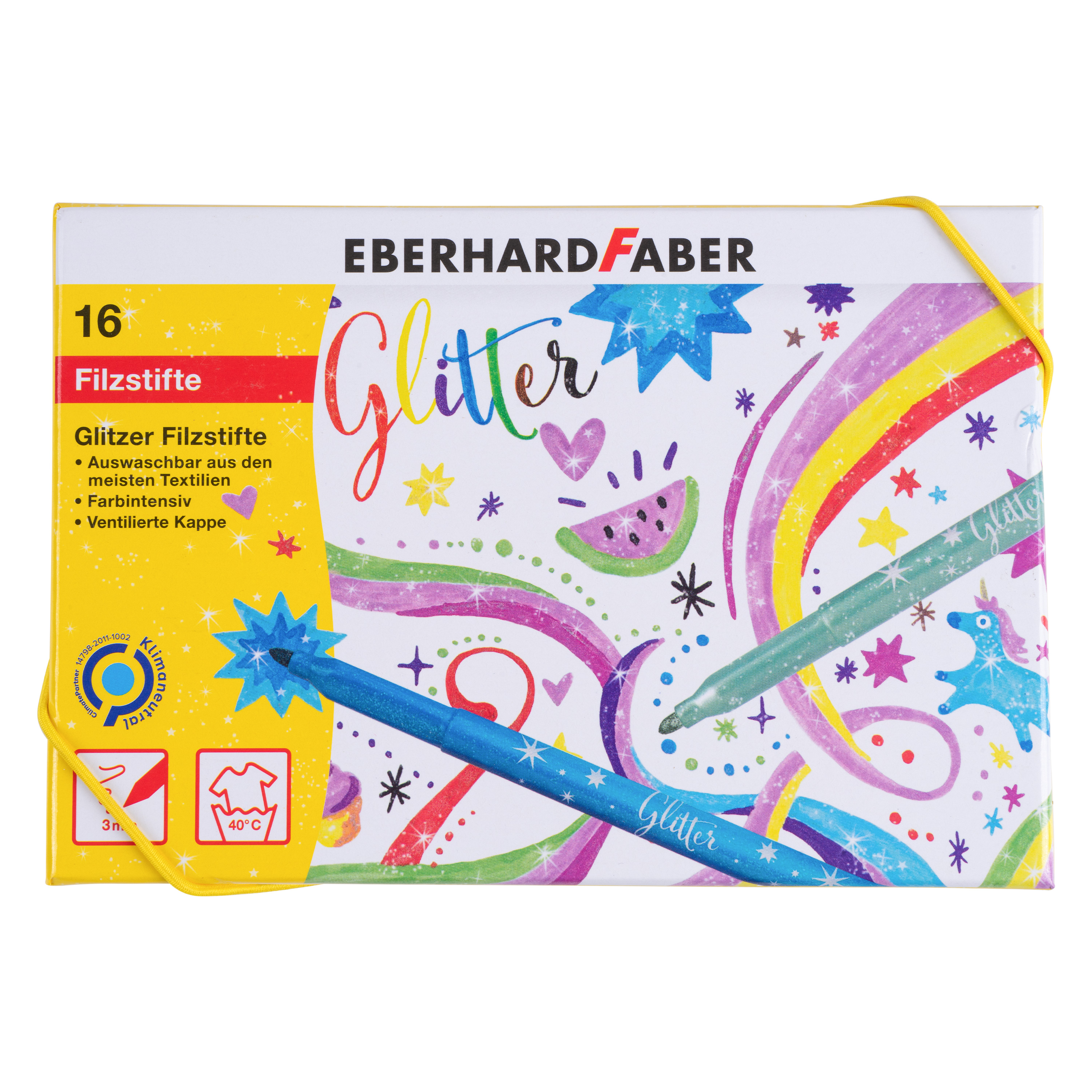 Eberhard Faber Filzstifte 'Glitter', 16er-Set