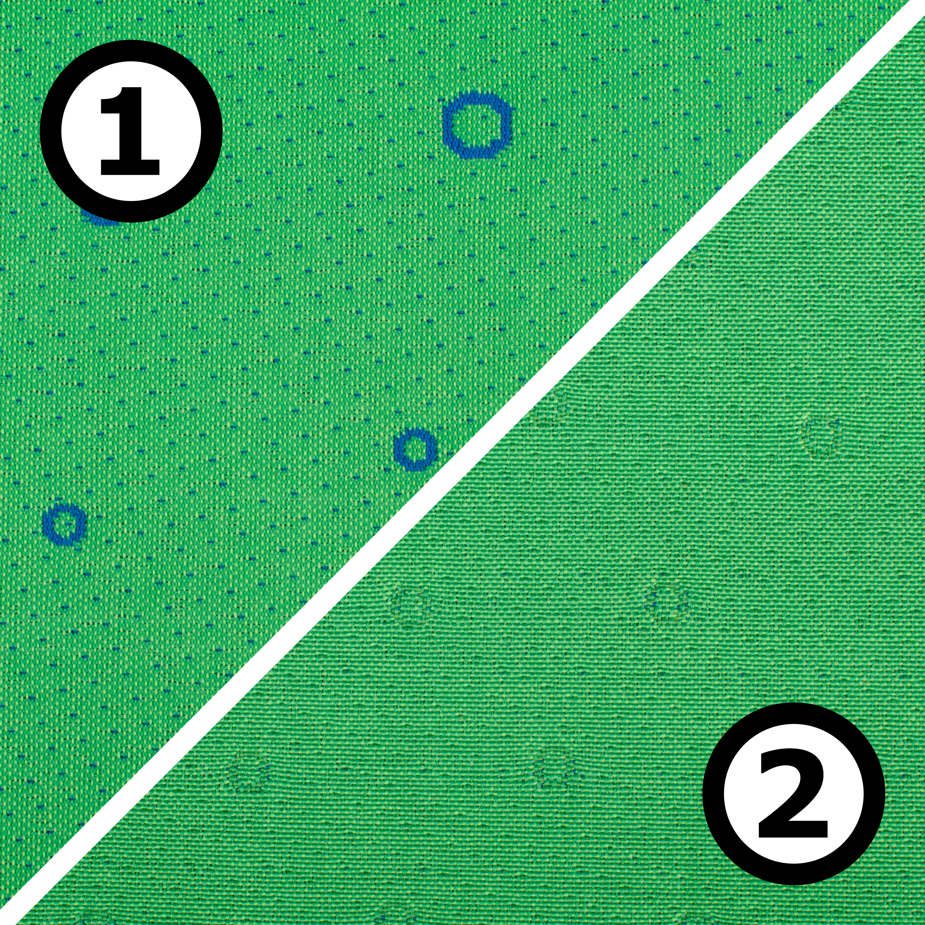 2er-Kinder-Sofa - Trevira CS Ringel/grün/blau