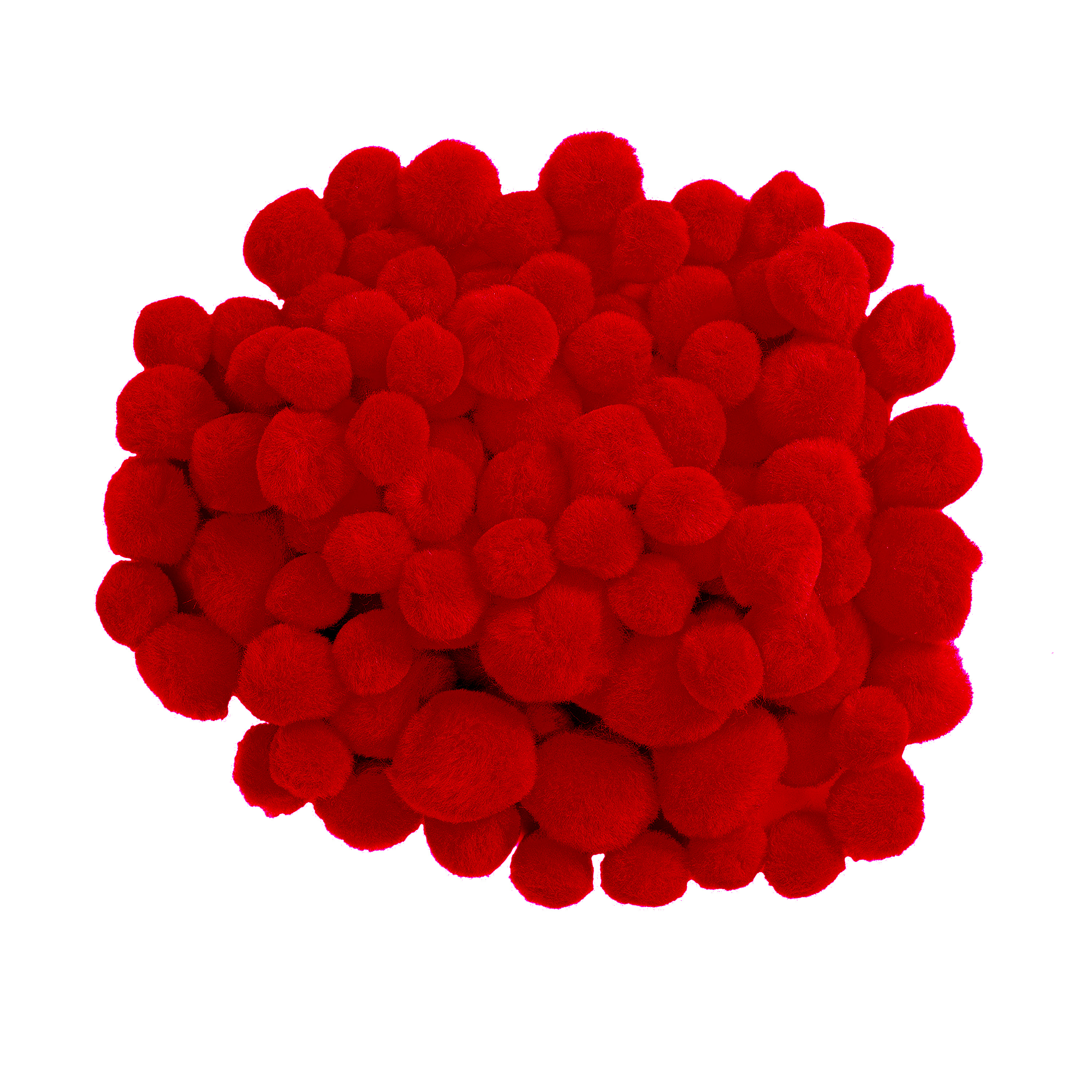 100 Pompons, rot
