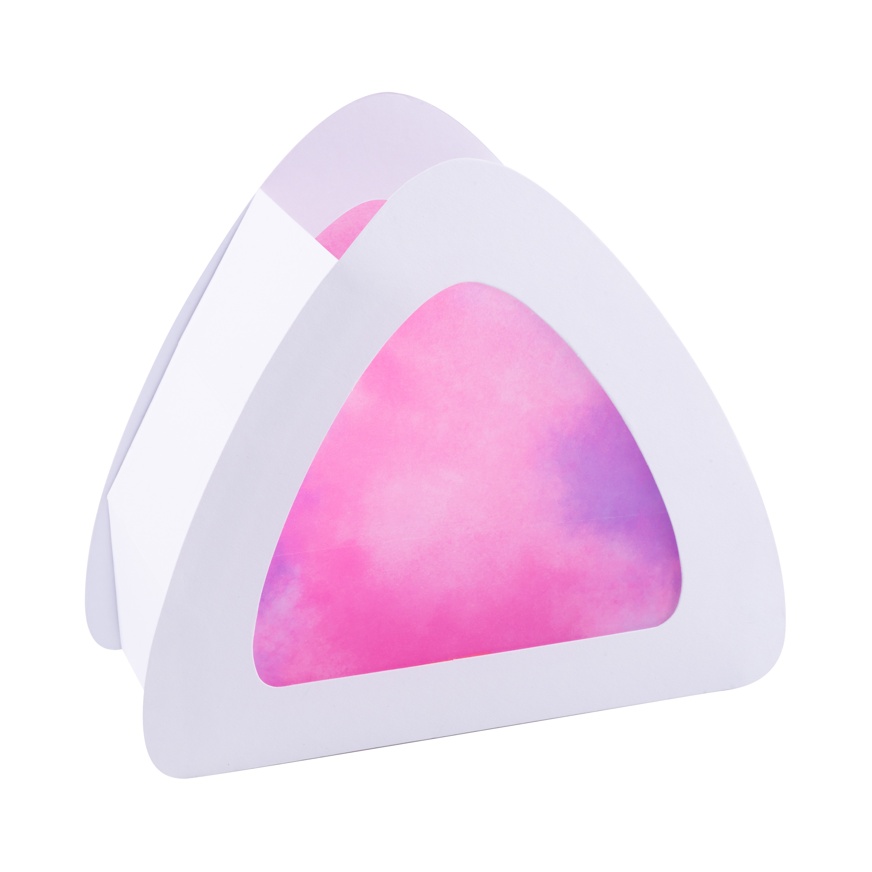 Laternenzuschnitte 'pinker Nebel' für Triangel H: 17 cm