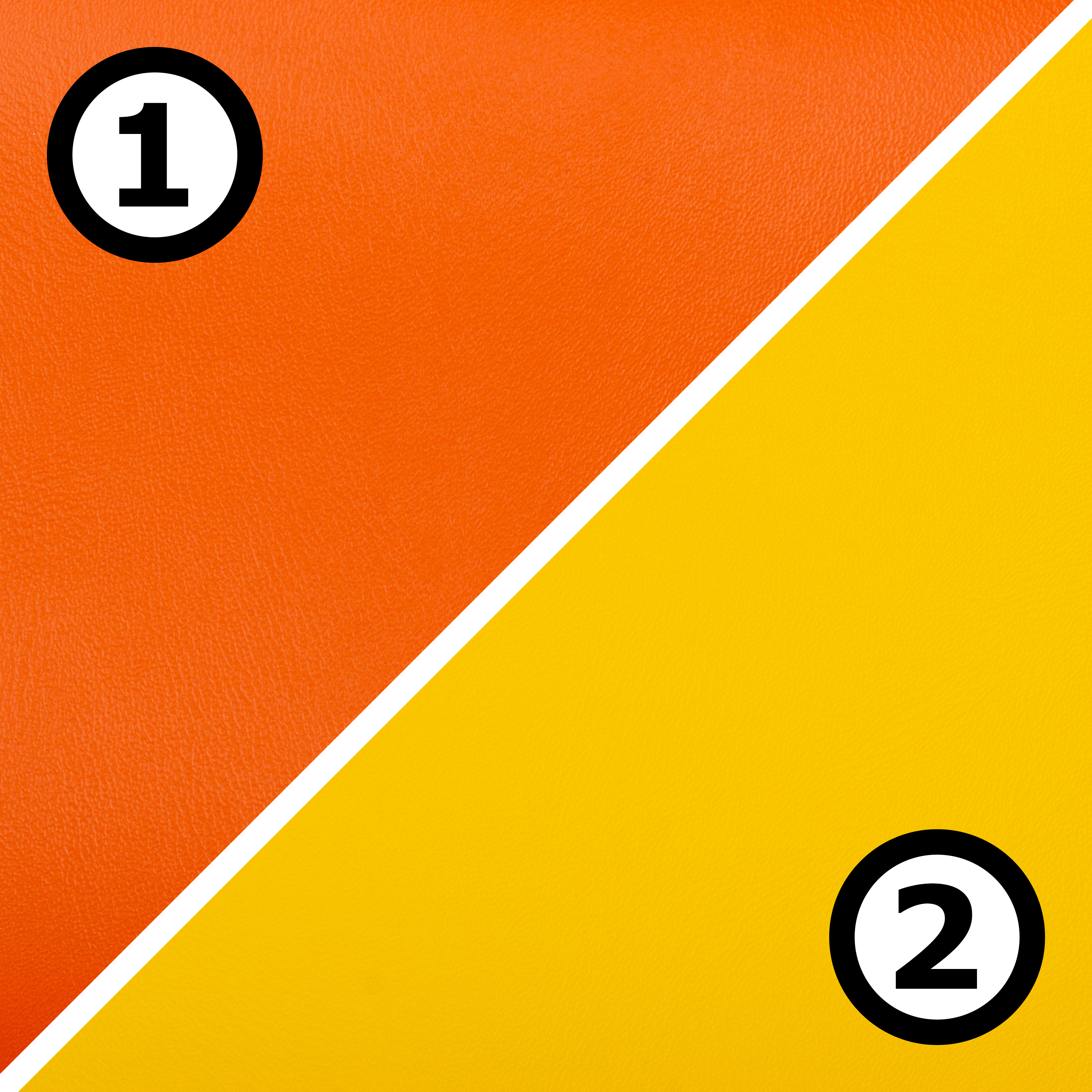 Klappbett 'Oval', 2-teilig - orange/gelb