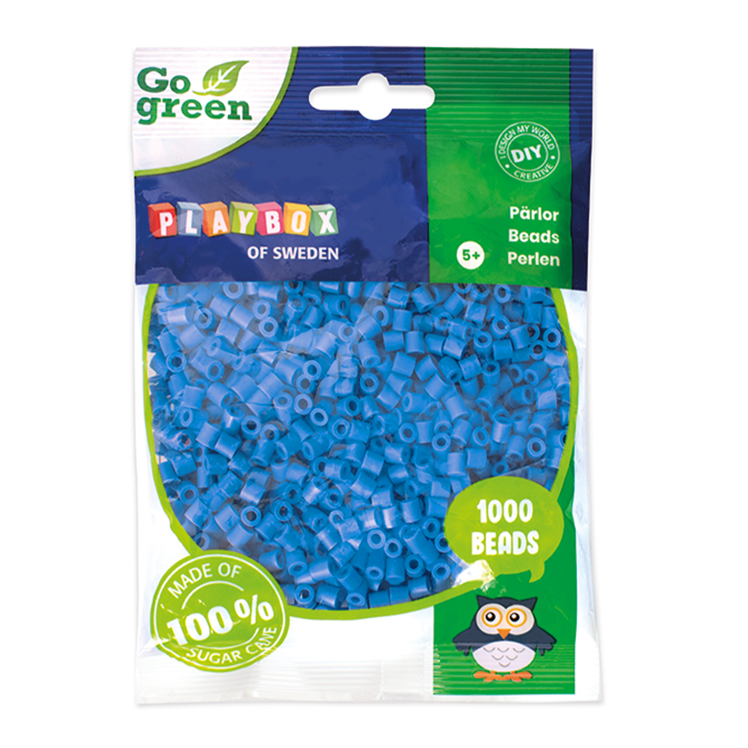 Bügelperlen 'Go Green' 1000 Stück, blau