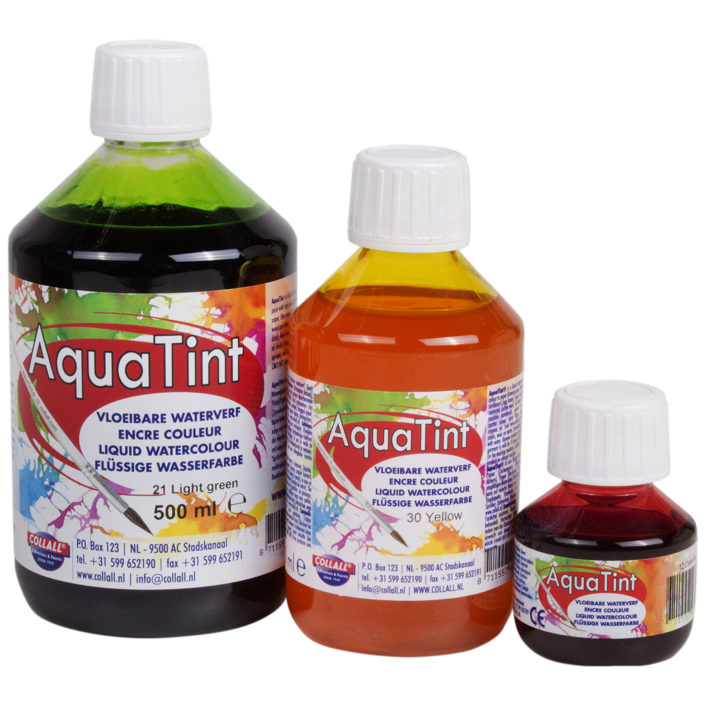 13er-Set AquaTint, hochwertige Pigmentierung, je 50 ml