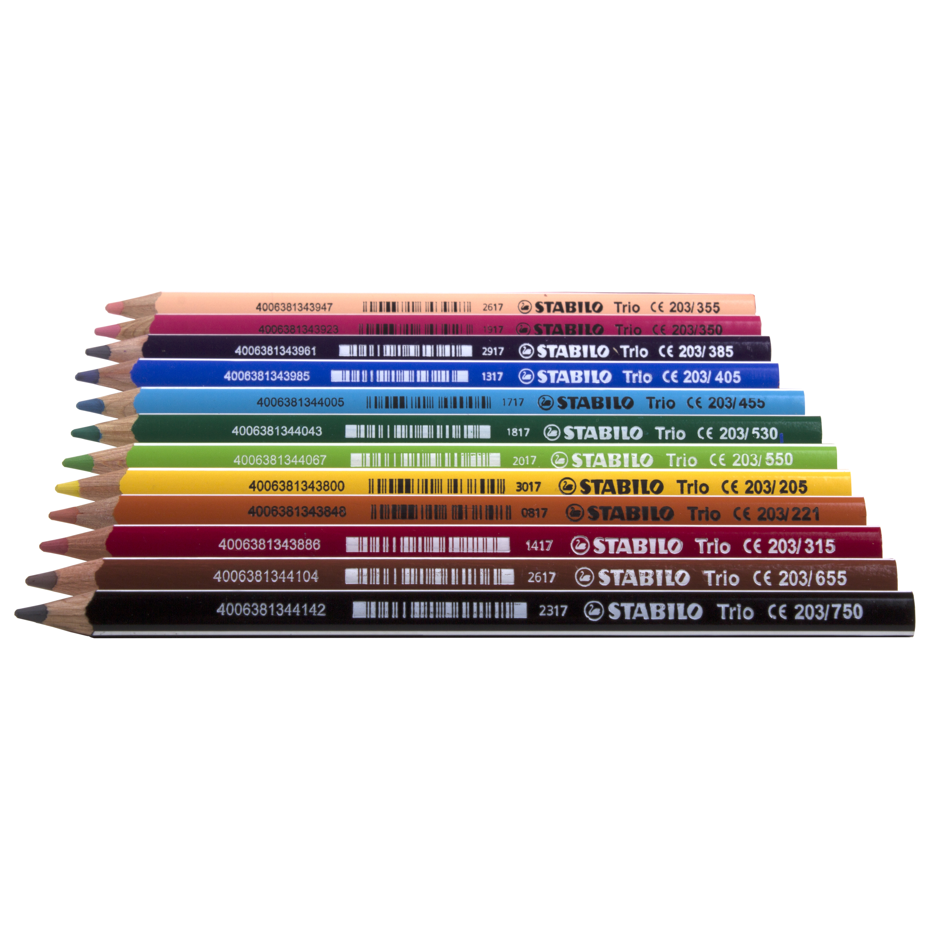 STABILO Trio Dick, 192 Stifte in 12 Einzelfarben