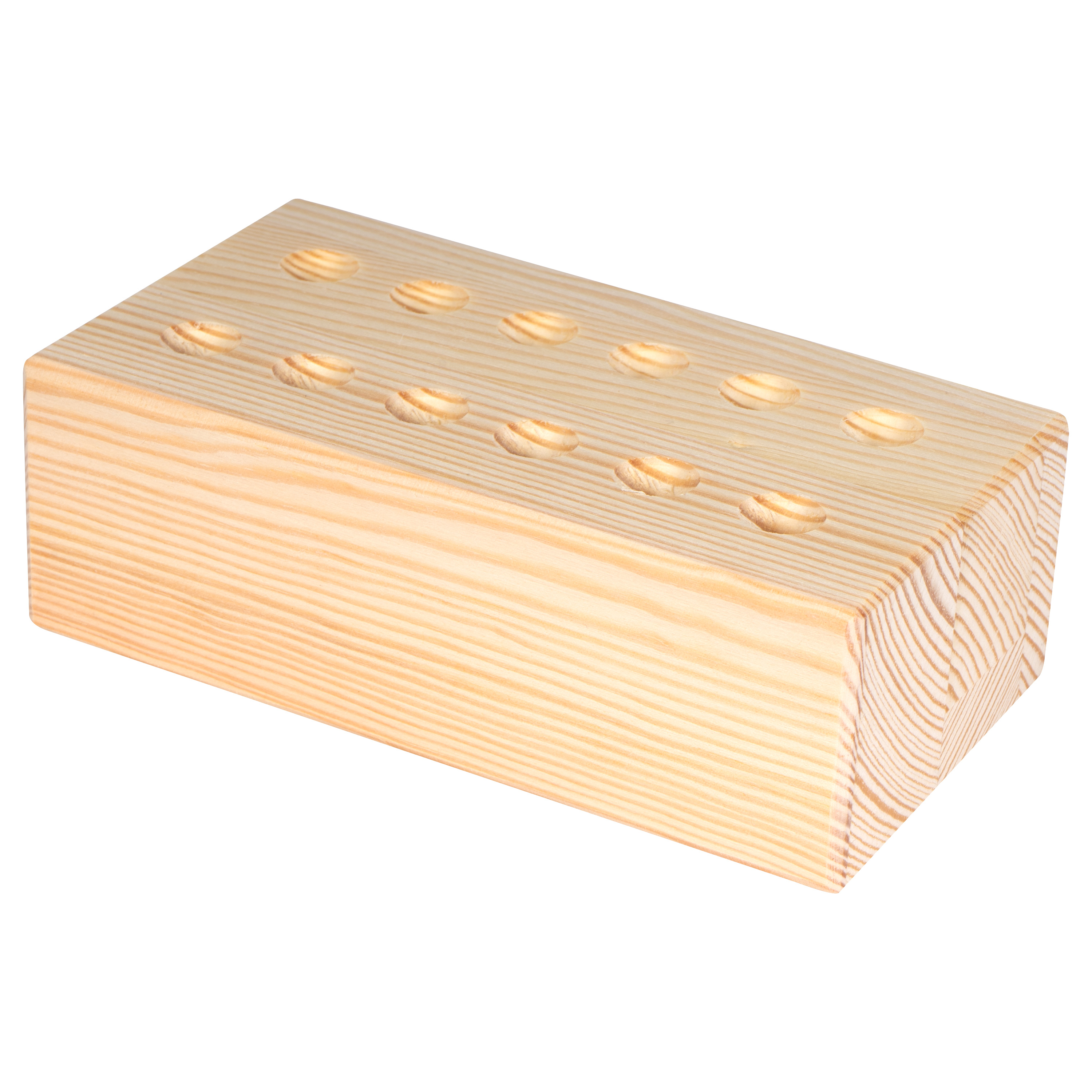 Prickelblock aus Holz für bis zu 12 Prickelnadeln