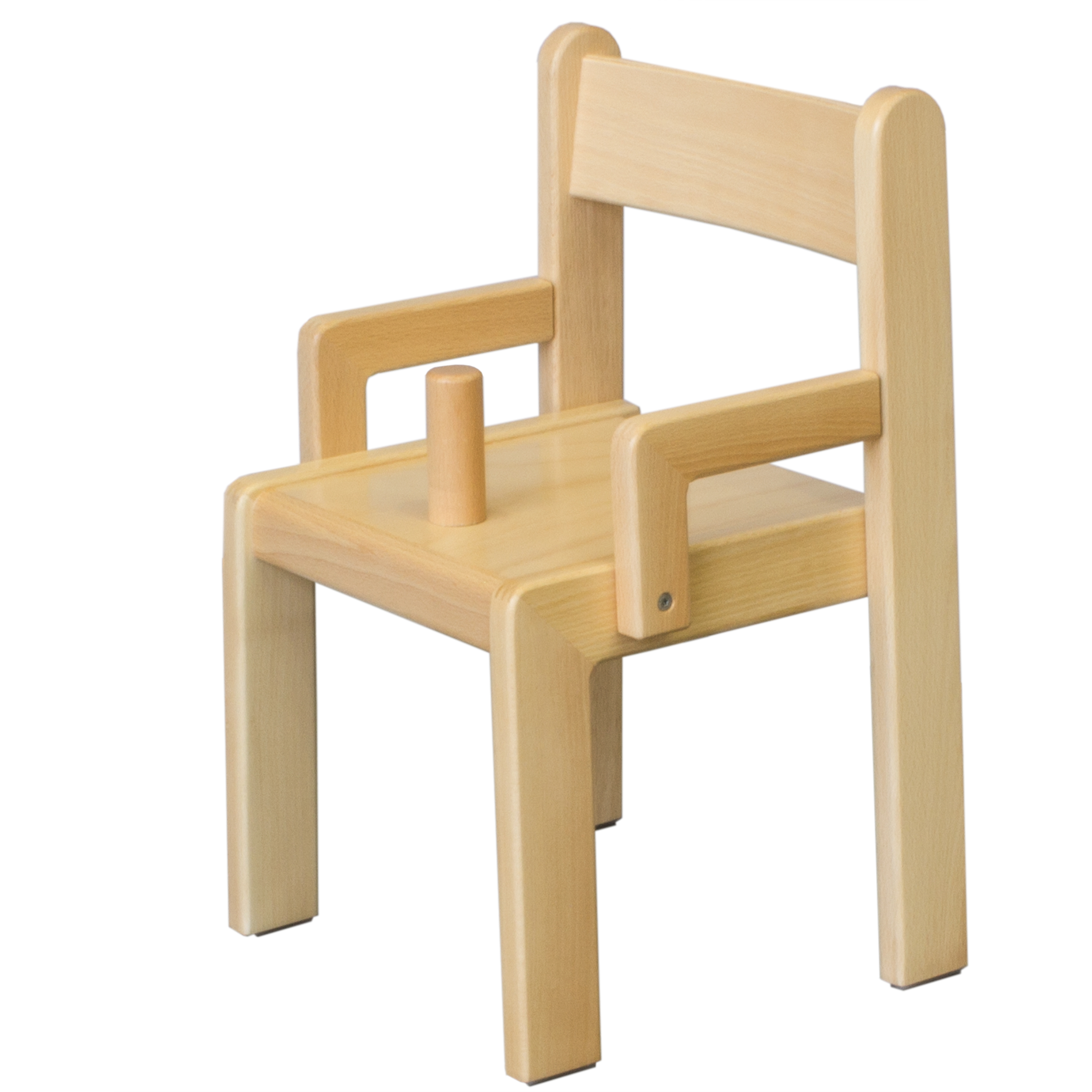 Krippen-Stuhl 'TOM' mit Armlehnen und Knoppel Sitzhöhe 22 cm