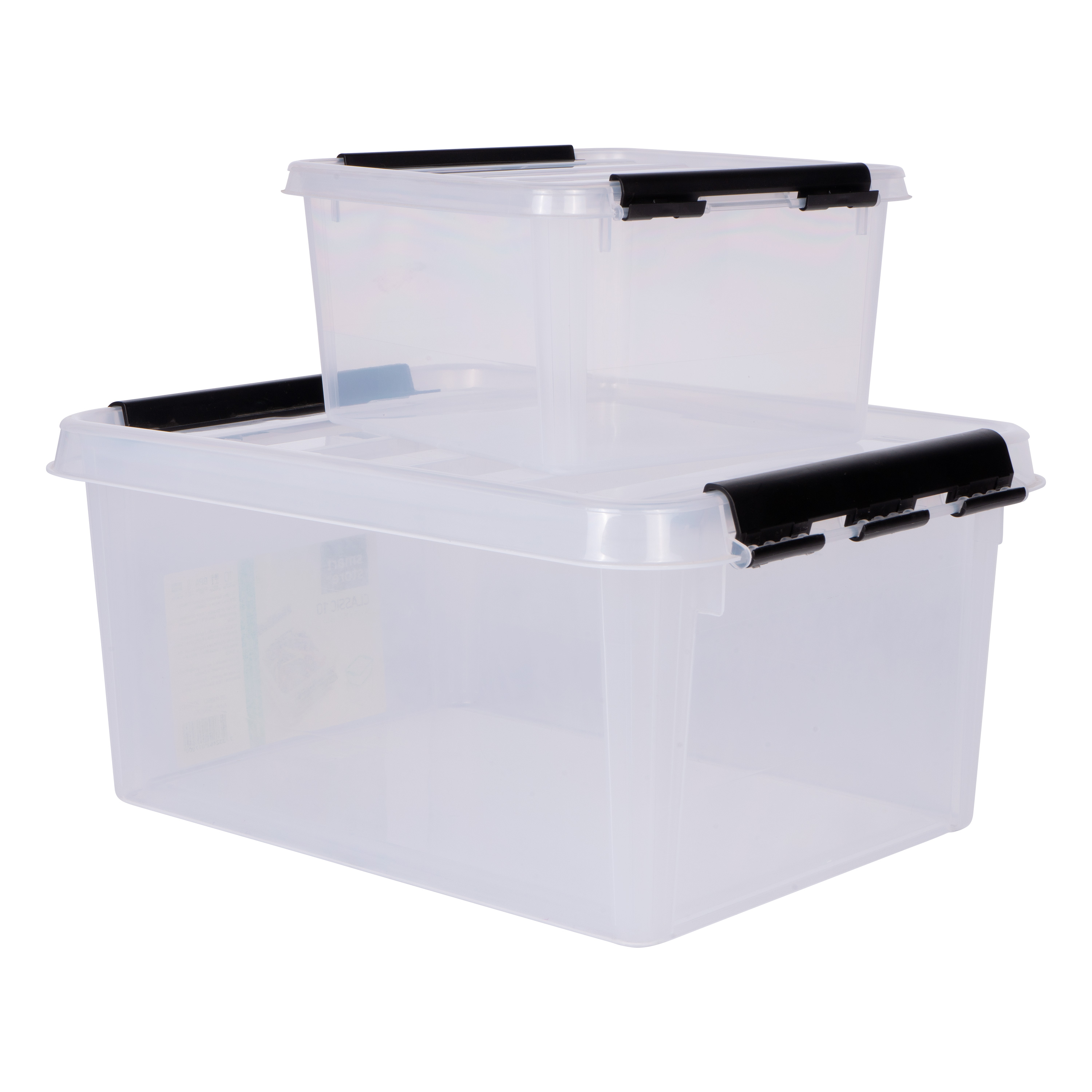 Kunststoffbox mit Deckel, 10er-Set, 2 Liter