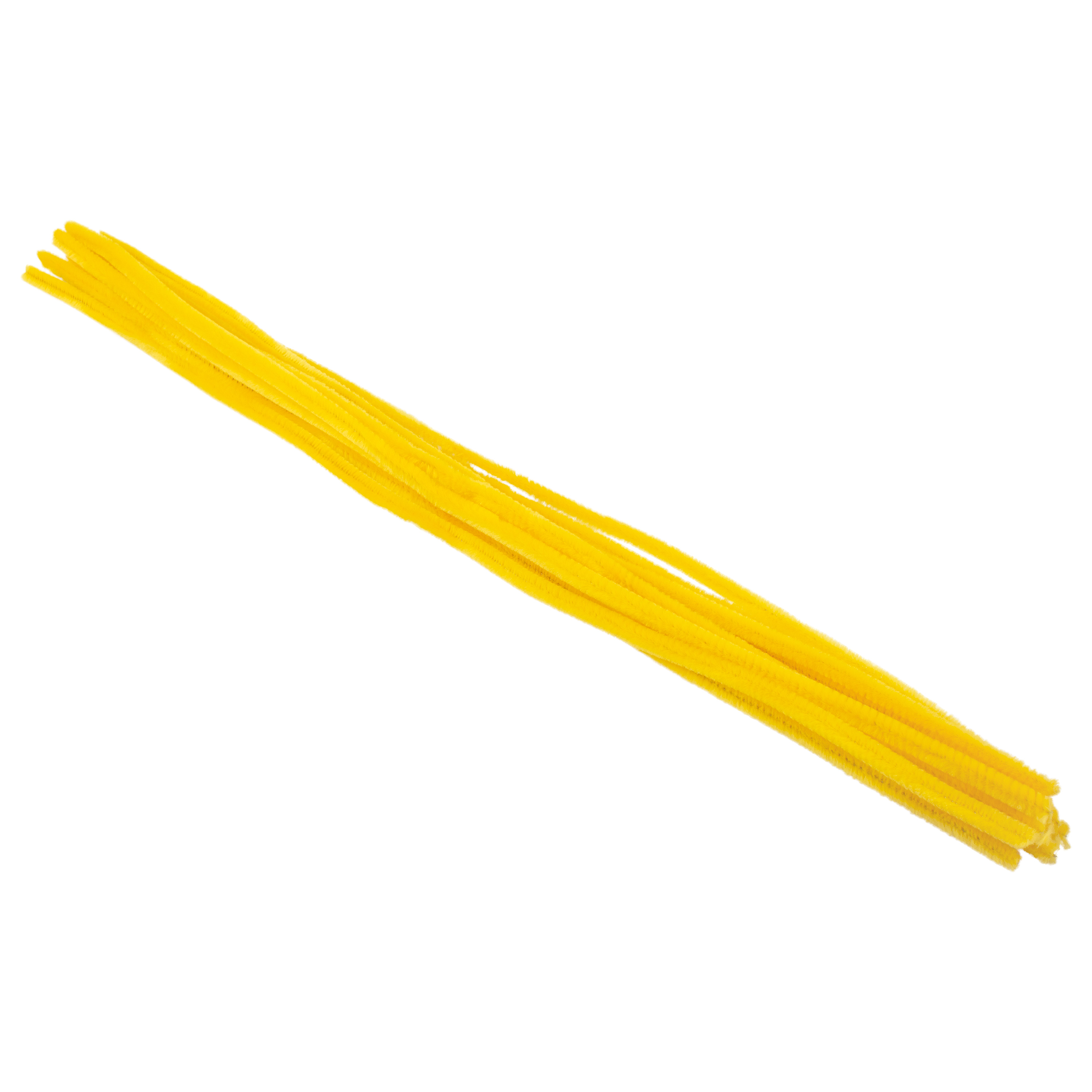 Pfeifenputzer gelb, 10 Stück, L: 50 cm