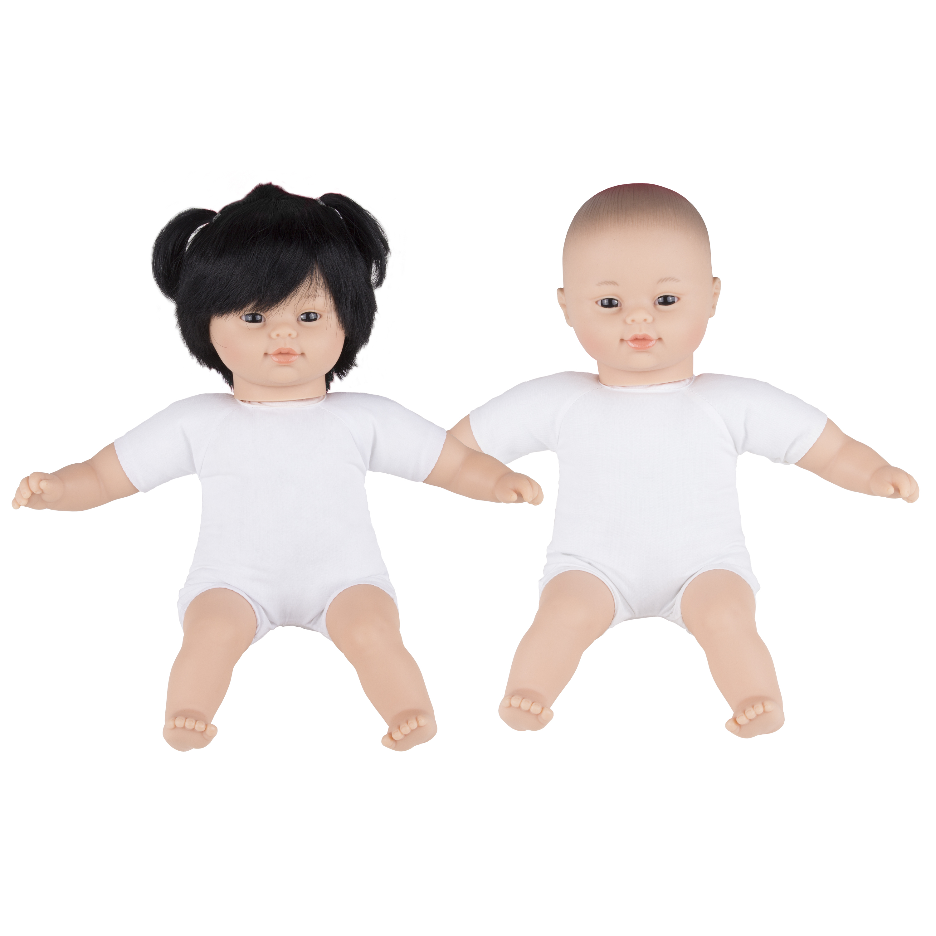 Babypuppe Weichkörper Baby + Mädchen 'Yuki und Anuk', 30 cm