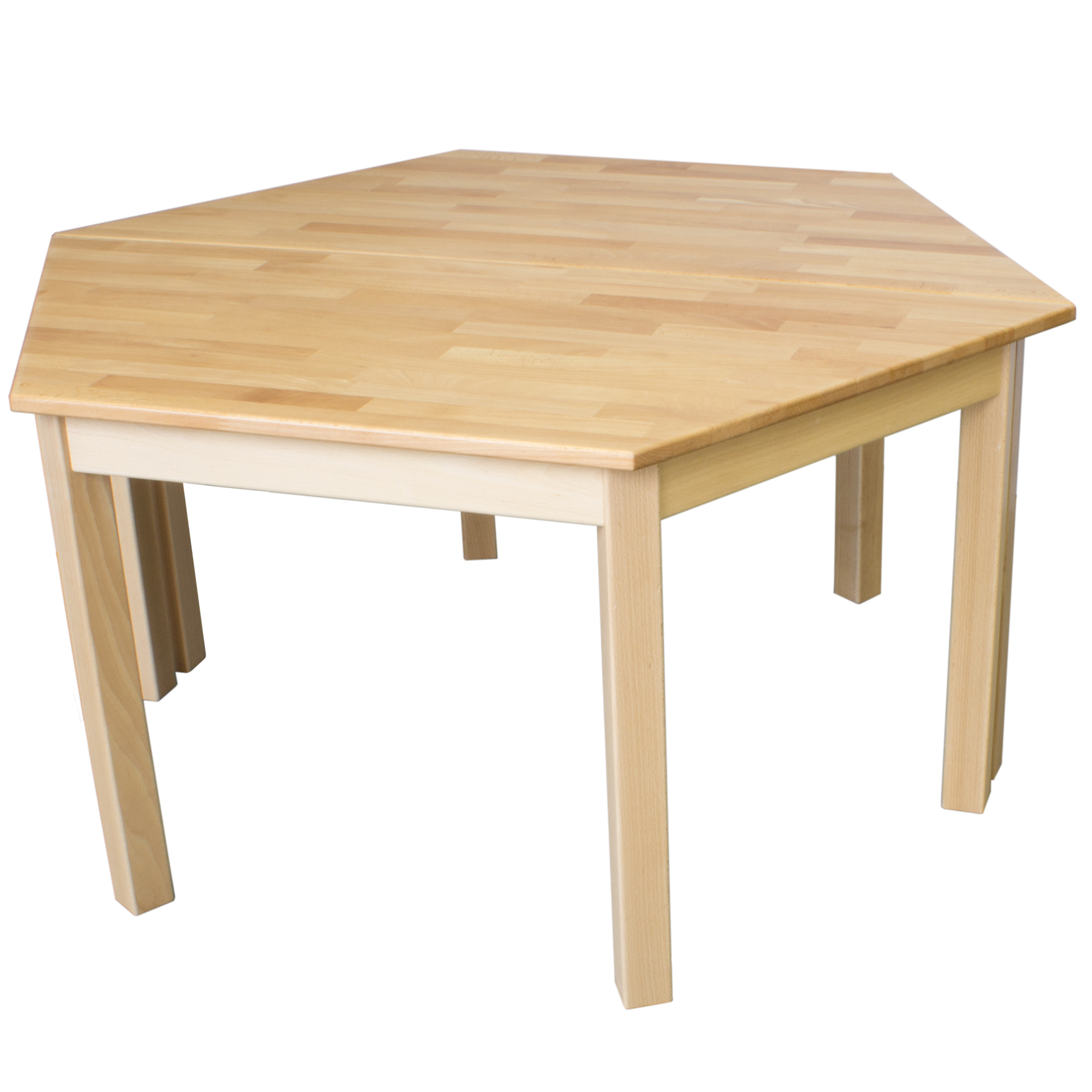 Massivholz-Trapeztisch, 140/70 x 70 cm, versch. Tischhöhen