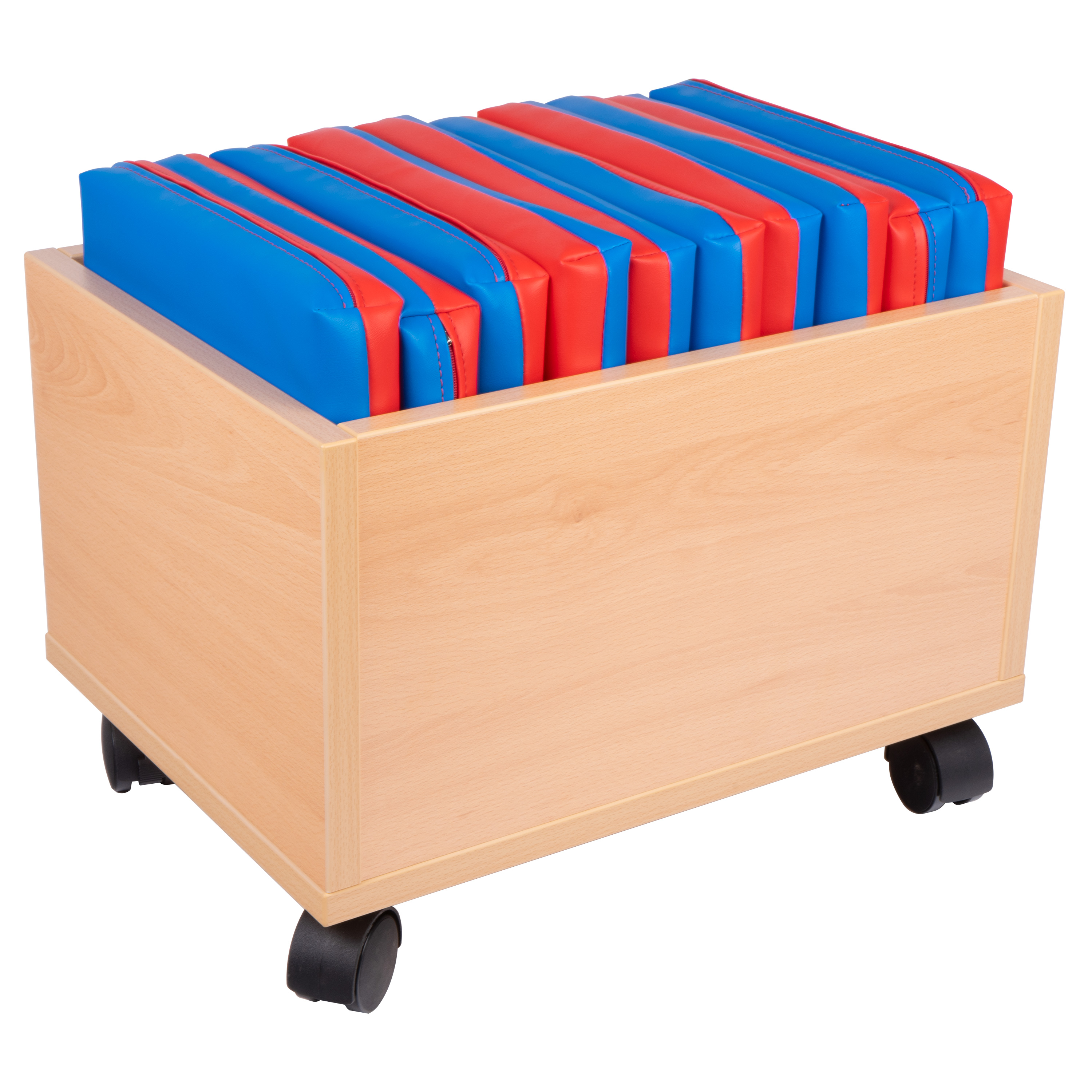 10er Sitzkissen-Set 'Quadrat - rot/blau', 28 x 28 x 4 cm