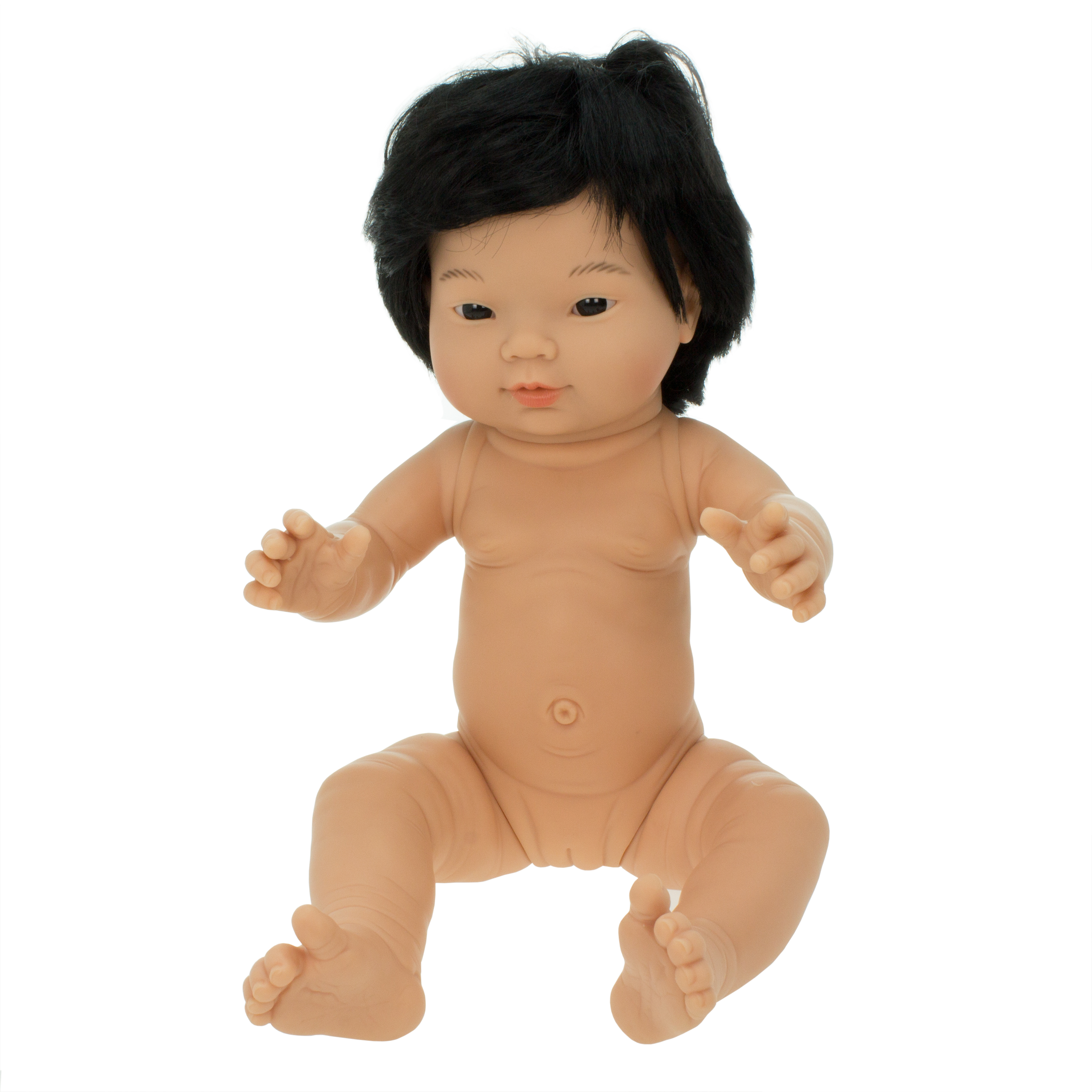 Babypuppe Mädchen mit Haaren 'Luna', 42 cm