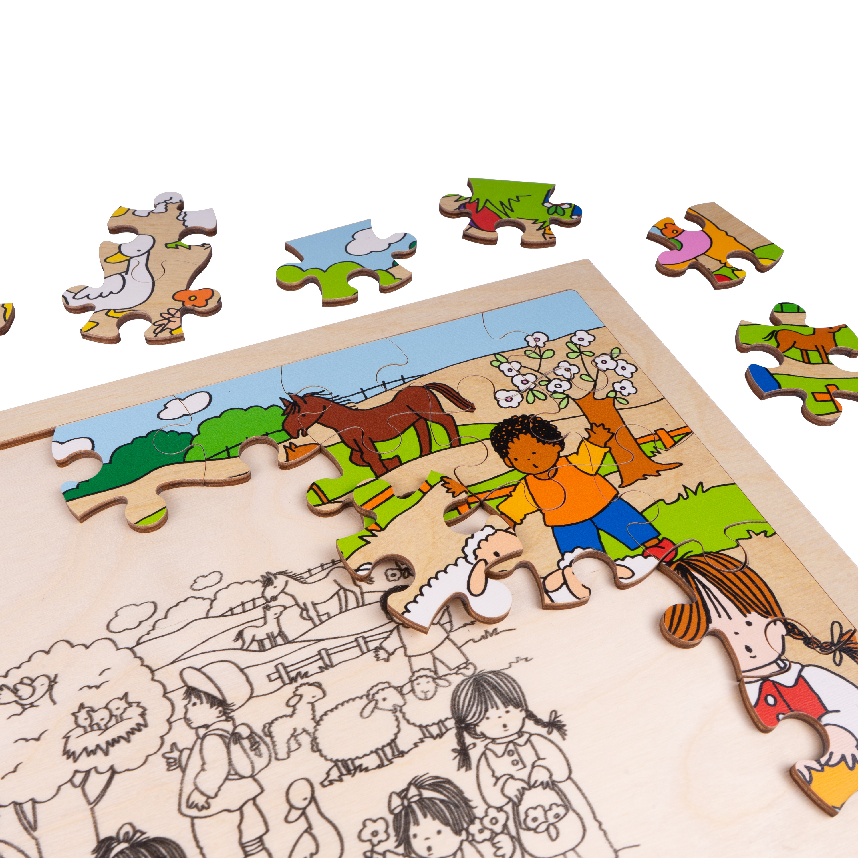 Rahmenpuzzle-Set 'Jahreszeiten 2', 4 Puzzles aus Holz