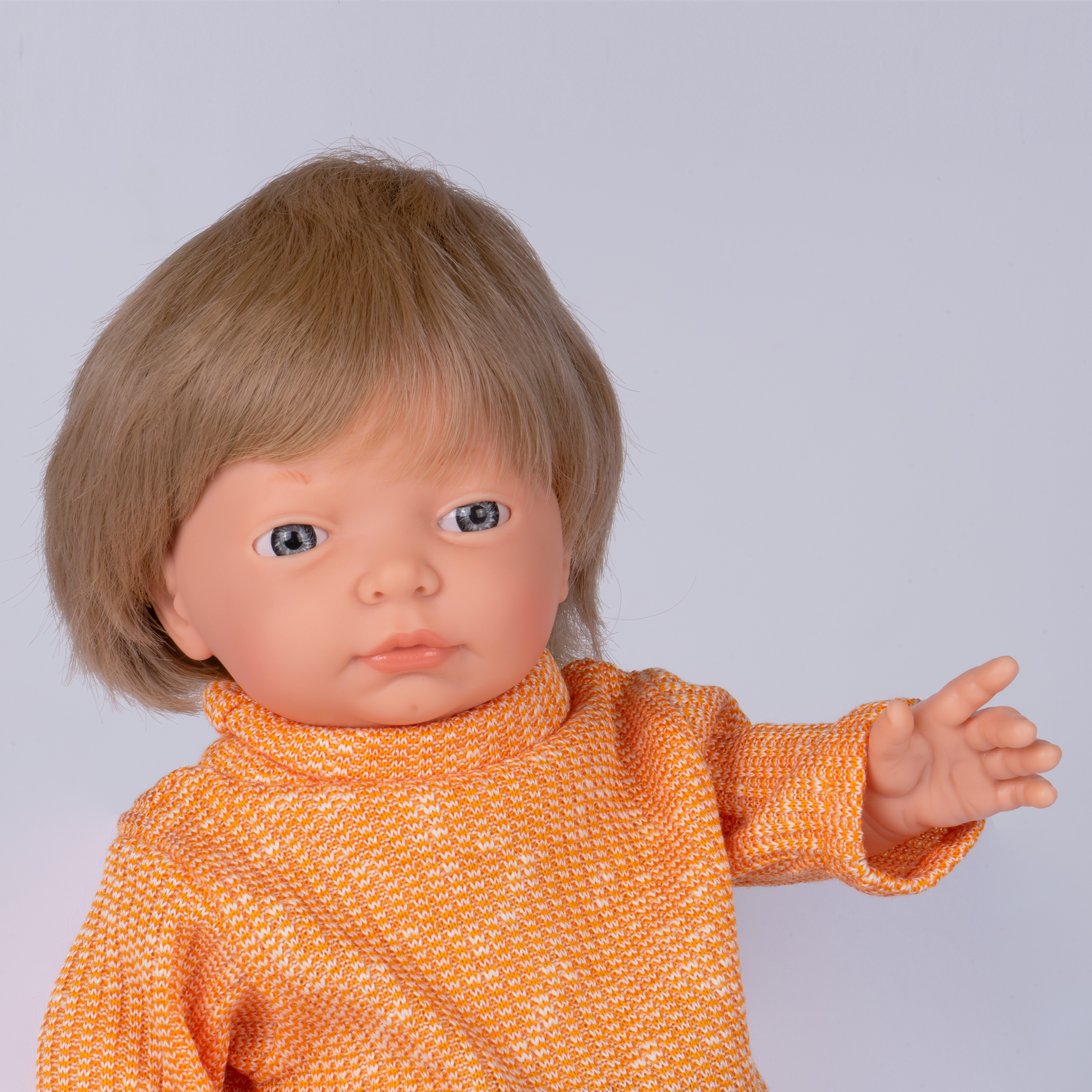 Babypuppe Junge mit Haaren 'Pascal', 42 cm